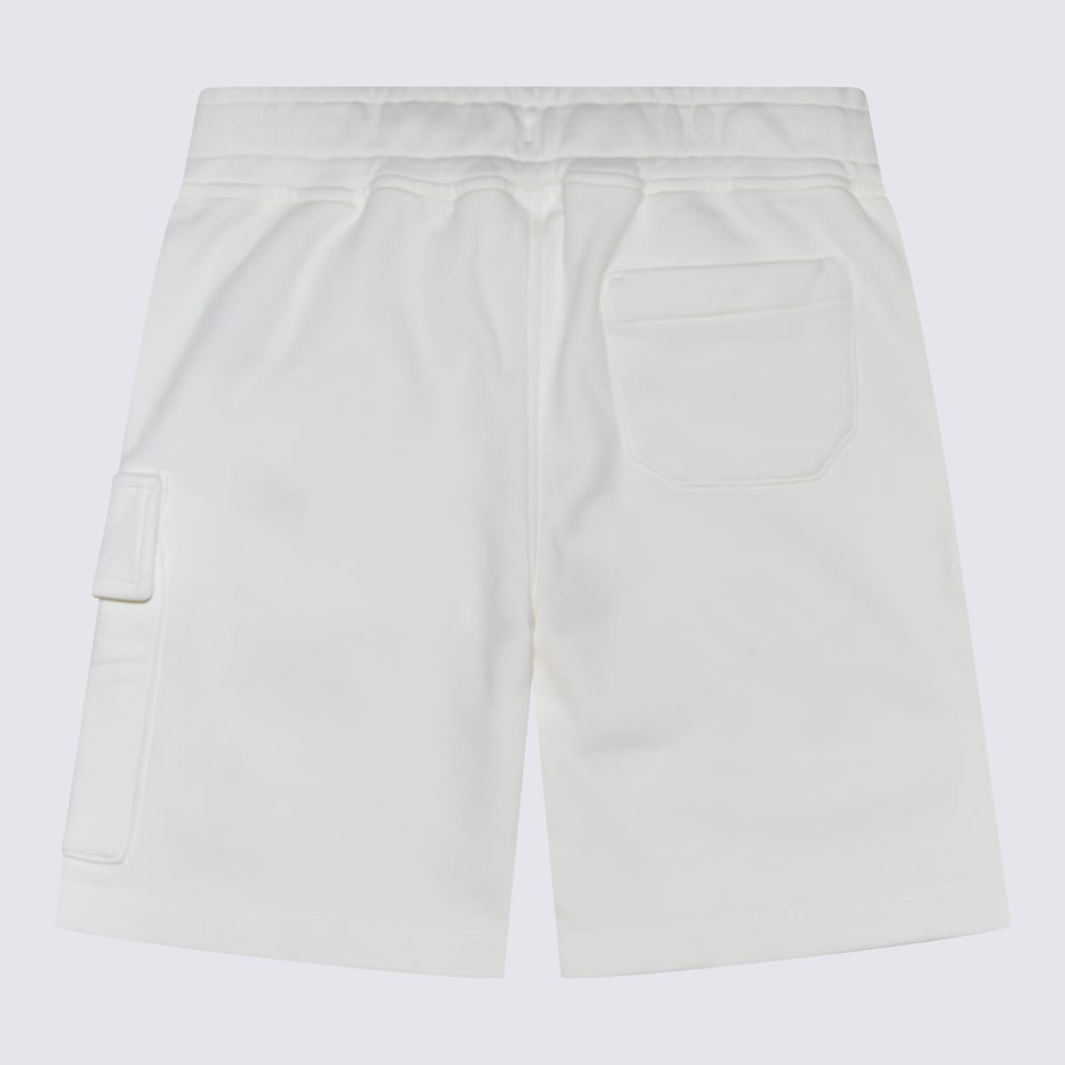 Shop C.p. Company White Cotton Bermuda Shorts In Gauze White