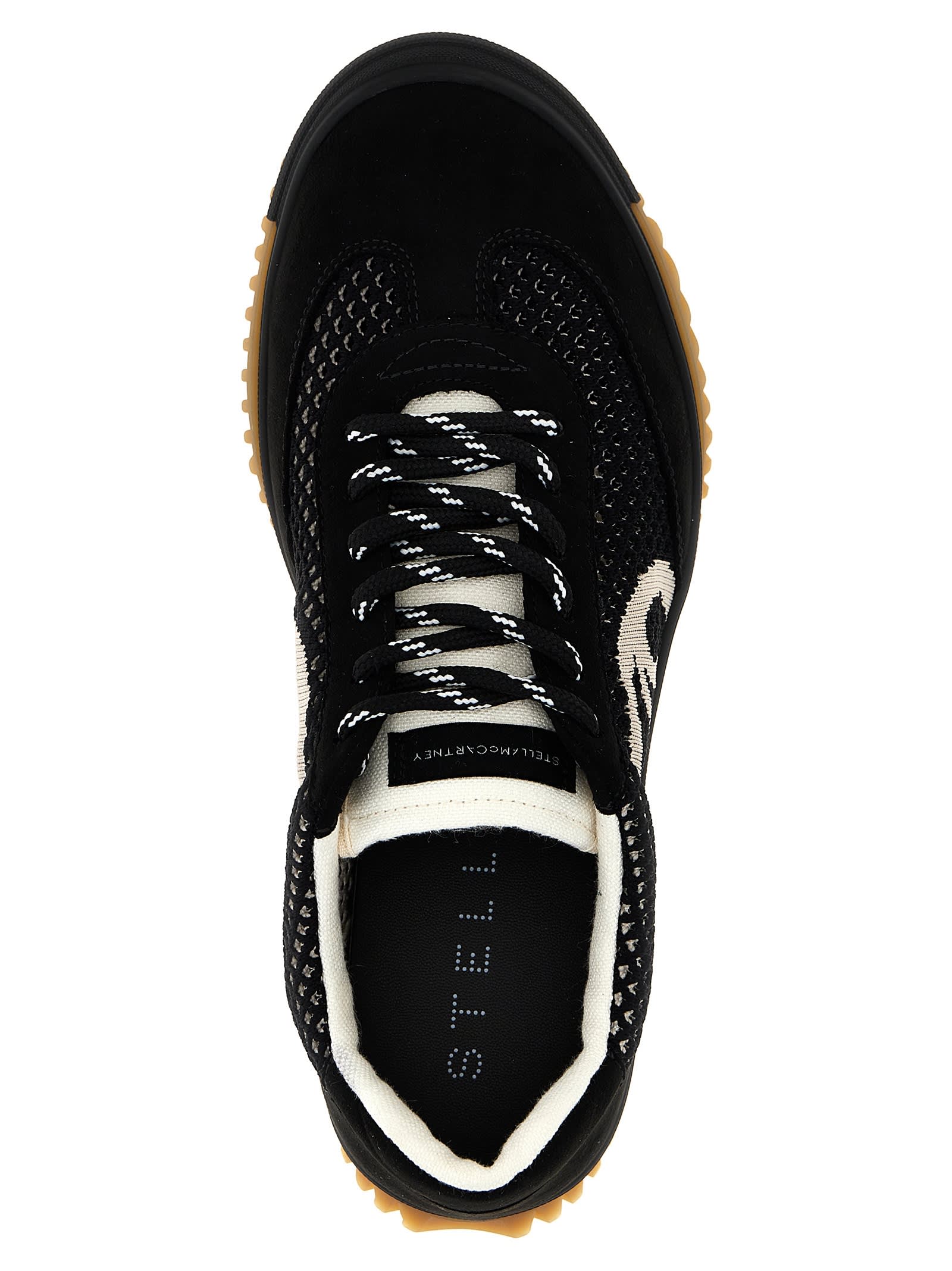 Shop Stella Mccartney S Wave Sport Sneakers In Black