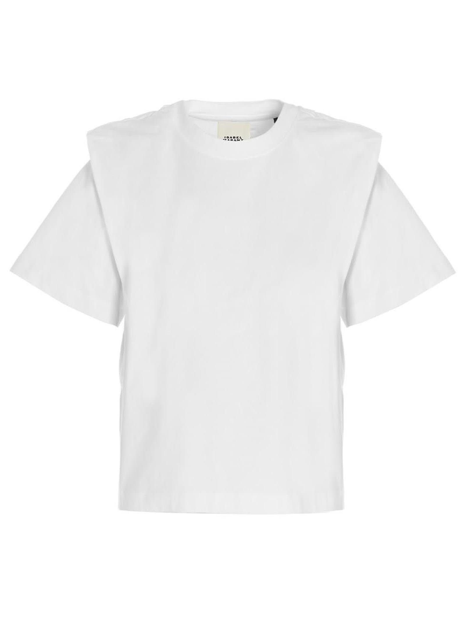 Shop Isabel Marant Zeli Midi T-shirt In Wh White