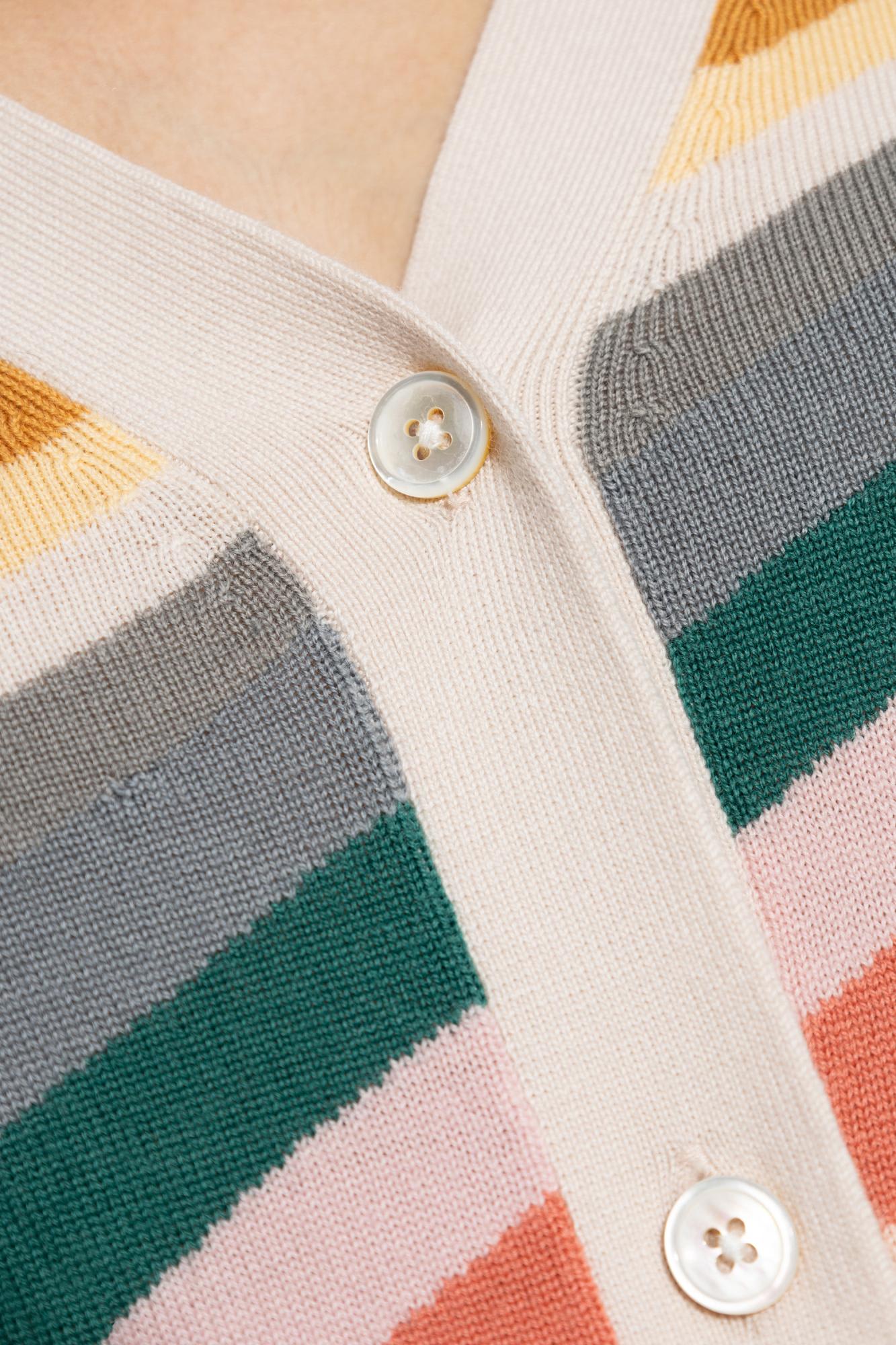 Ps By Paul Smith Ps Paul Smith Cardigan With Striped Pattern In Multi