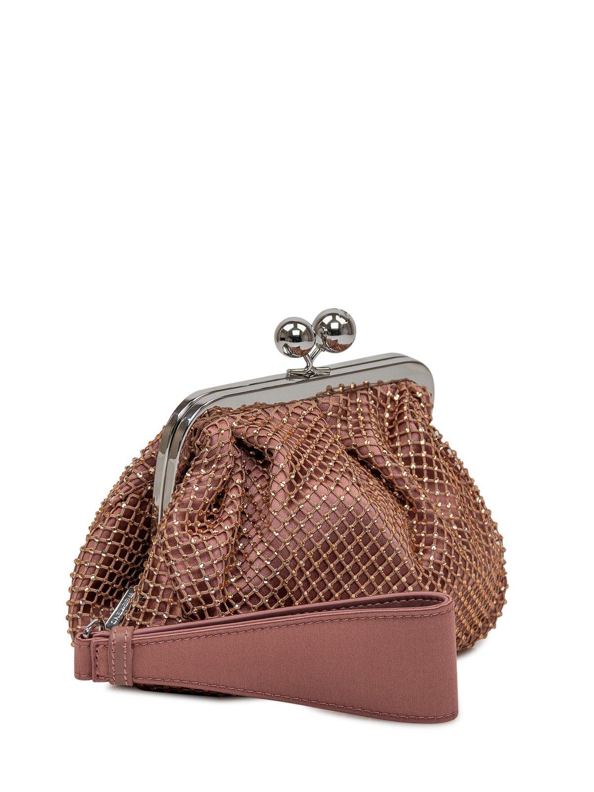 Shop Weekend Max Mara Embellished Small Pasticcino Bag In Blush