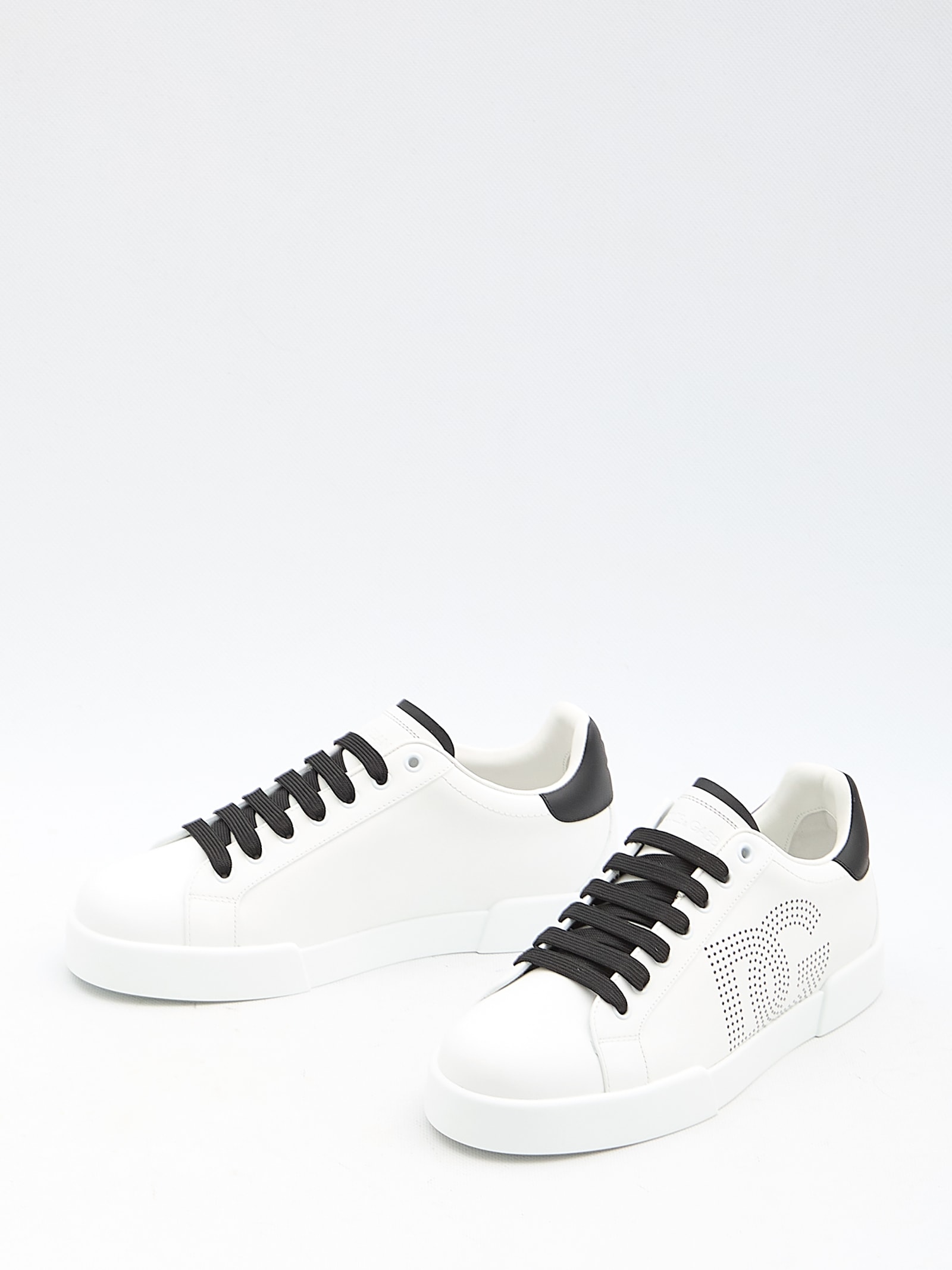 Shop Dolce & Gabbana Portofino Sneakers In White