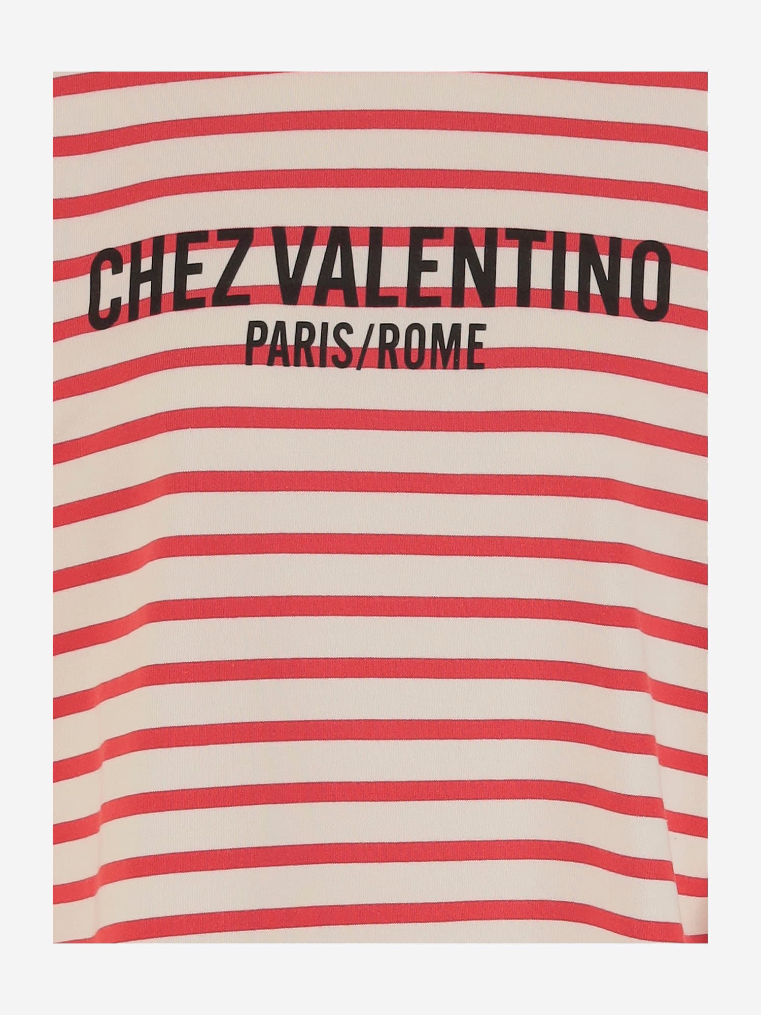 Valentino Womens Avorio Rosso Striped Brand-print Cotton-jersey T-shirt In Red