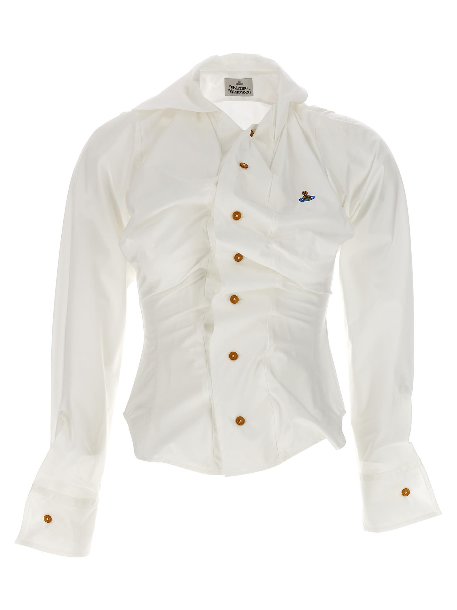 Shop Vivienne Westwood Drunken Shirt In White