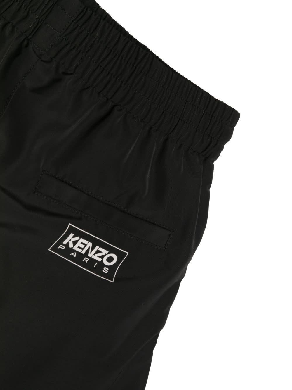 Shop Kenzo Sweatpants With Print In Black