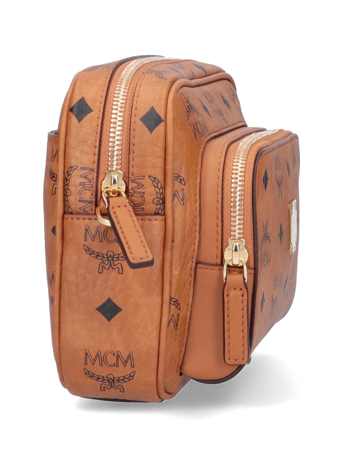 Shop Mcm Klassik Shoulder Bag In Brown