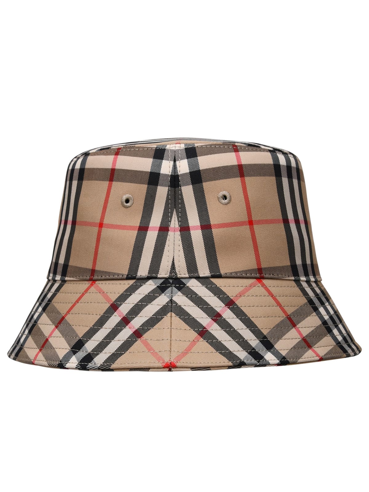 Reversible Icon Stripe Cotton Bucket Hat in Archive Beige/black