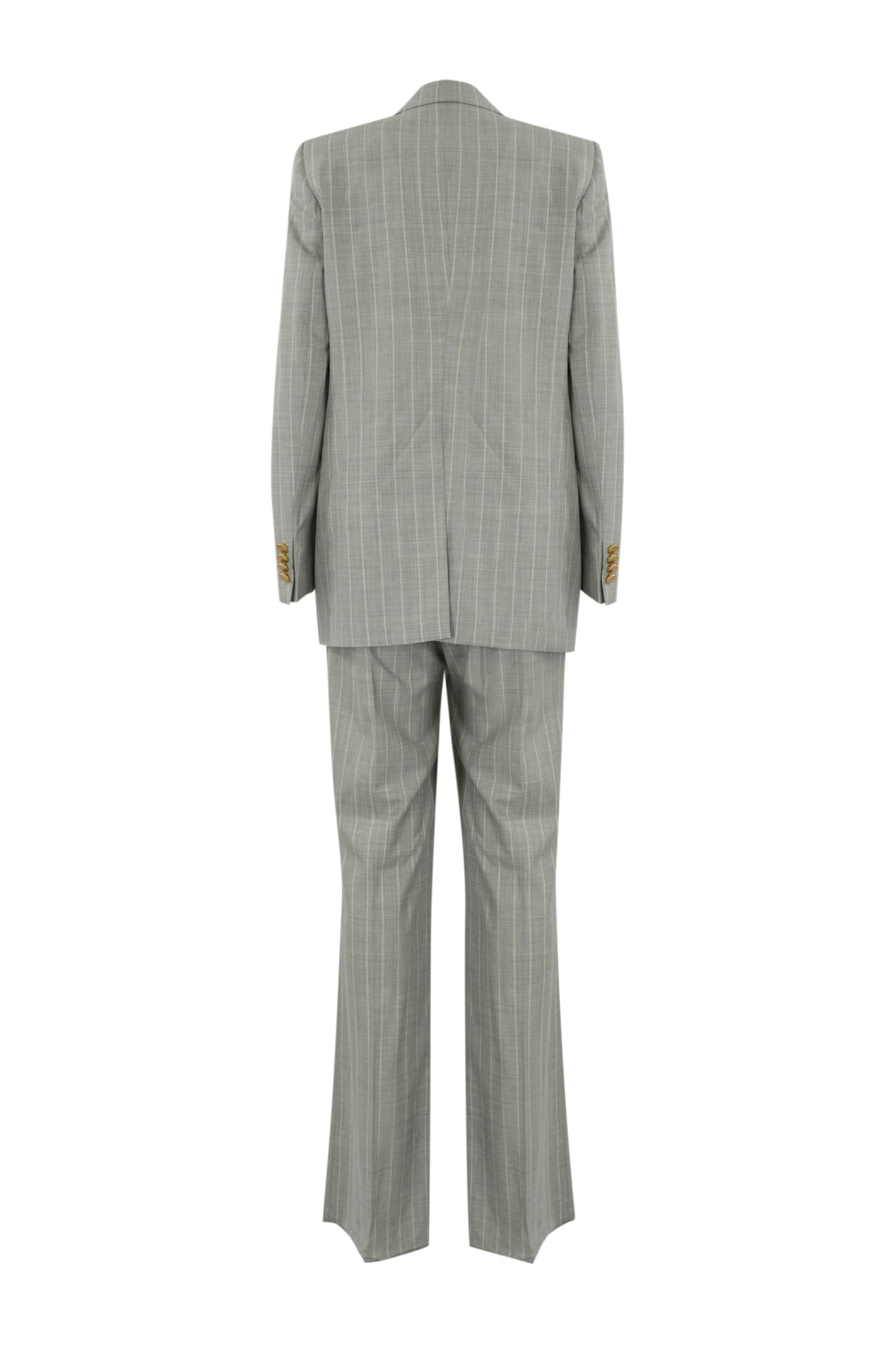 Shop Tagliatore Jasmine Wool And Silk Suit In Perla