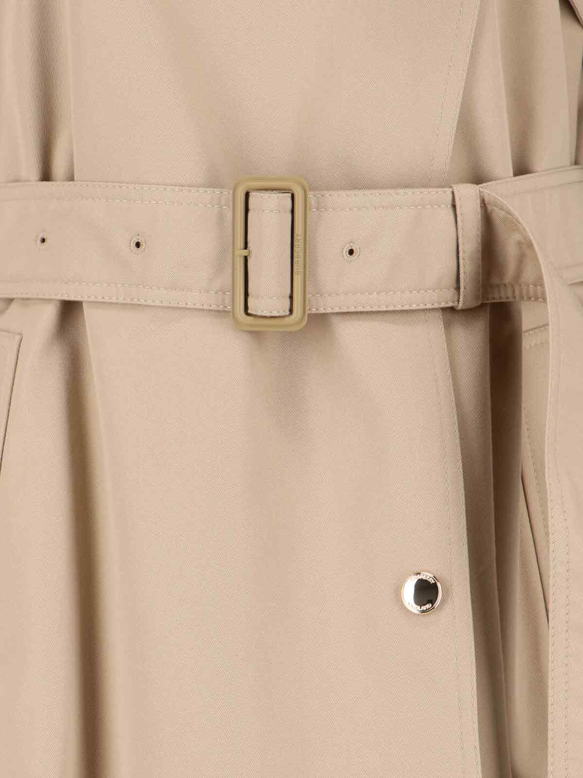Burberry Stylish Jacket With Belted Waist And Epaulettes In Brown