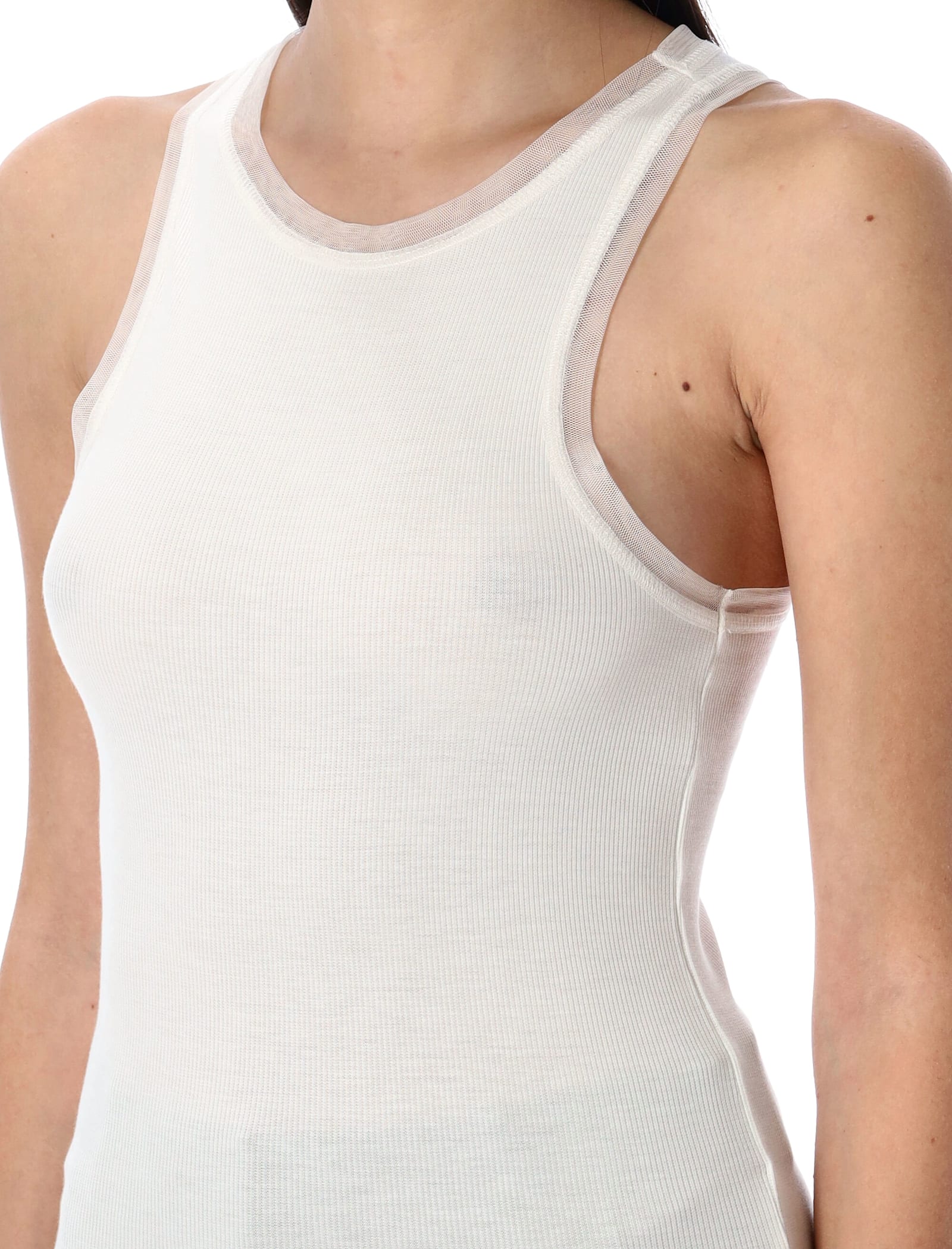 Remain Birger Christensen Jersey Tank Top In Cloud White