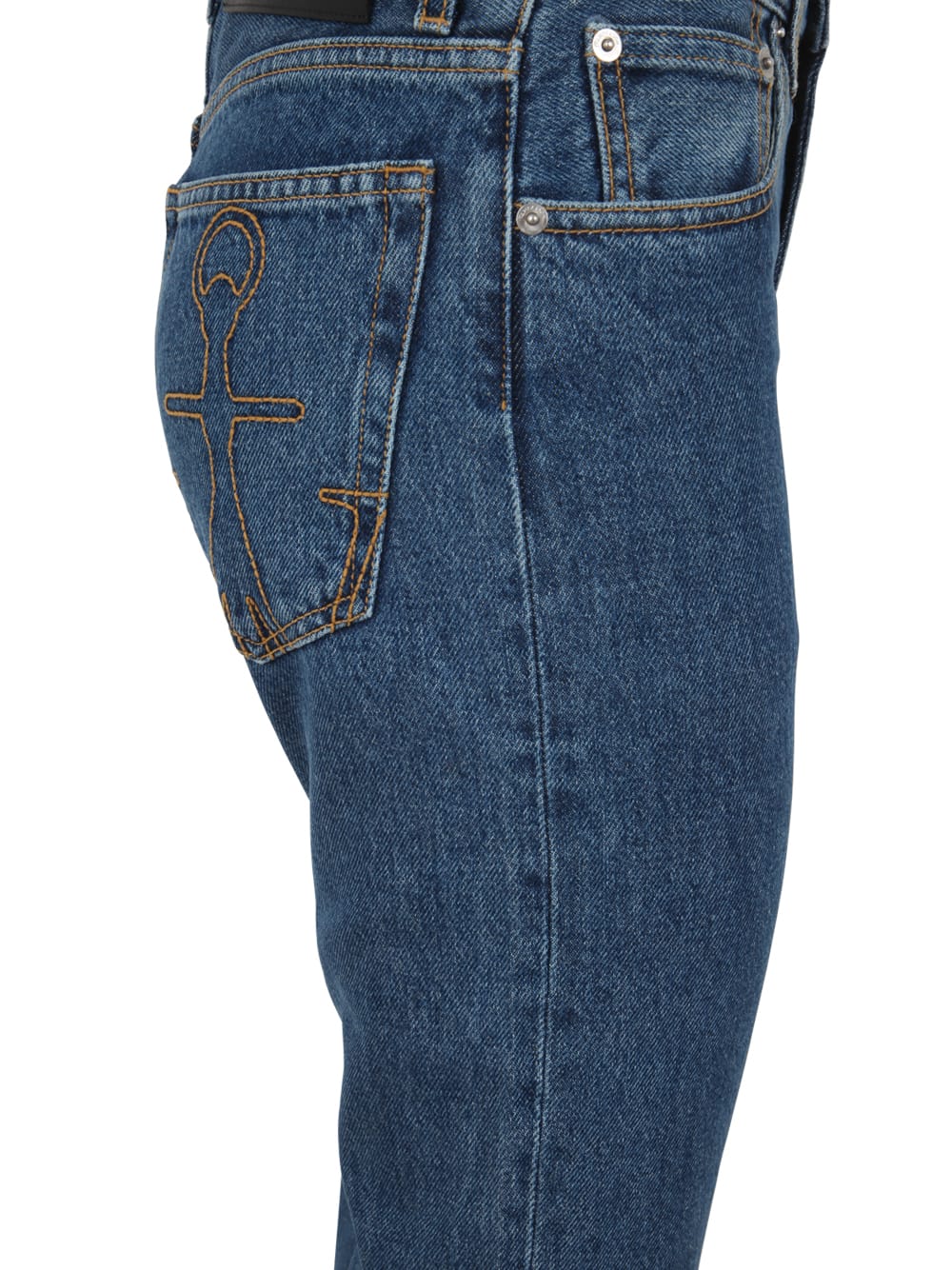 Shop Jw Anderson Straight Leg Jeans In Indigo