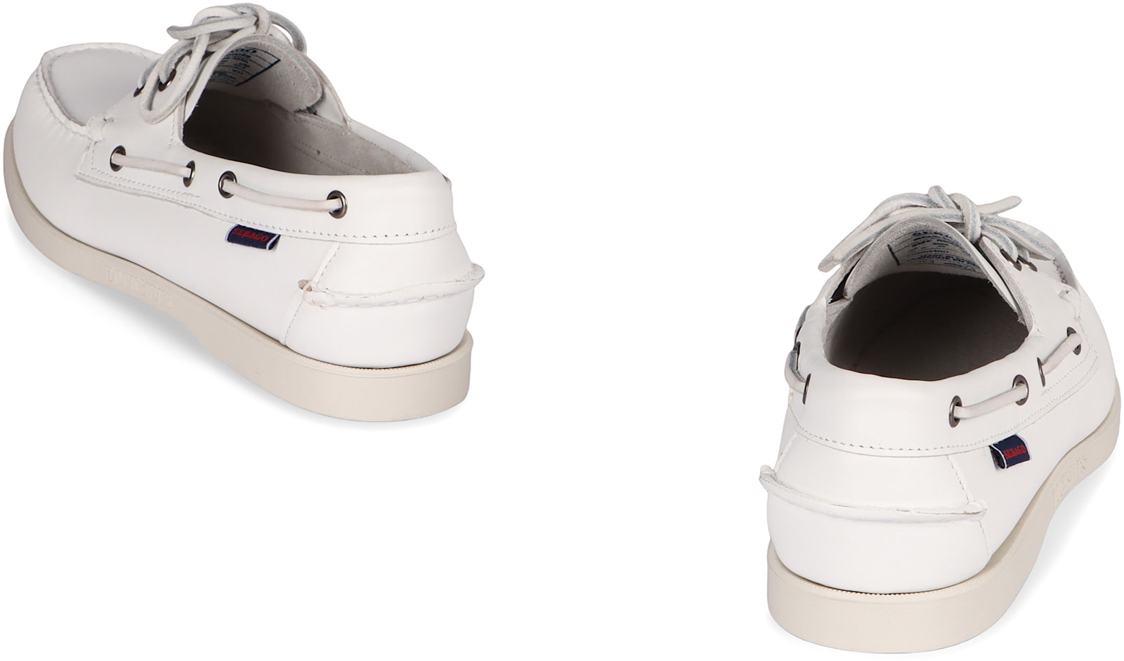 Sebago Portland Loafers In White Leather In White