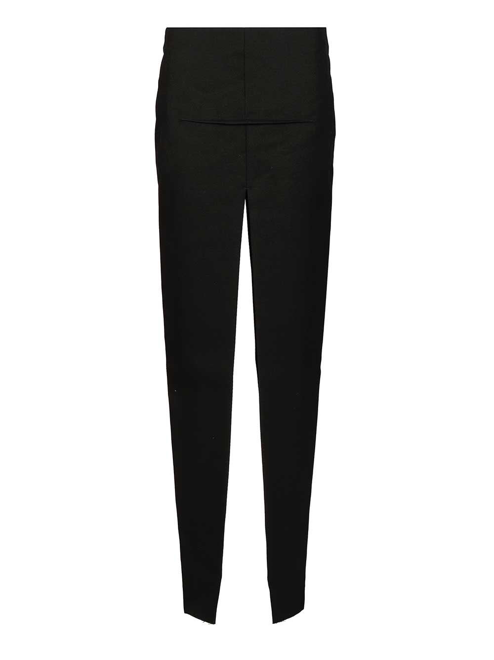 Rick Owens Long High-waisted Virgin Wool Skirt In Black