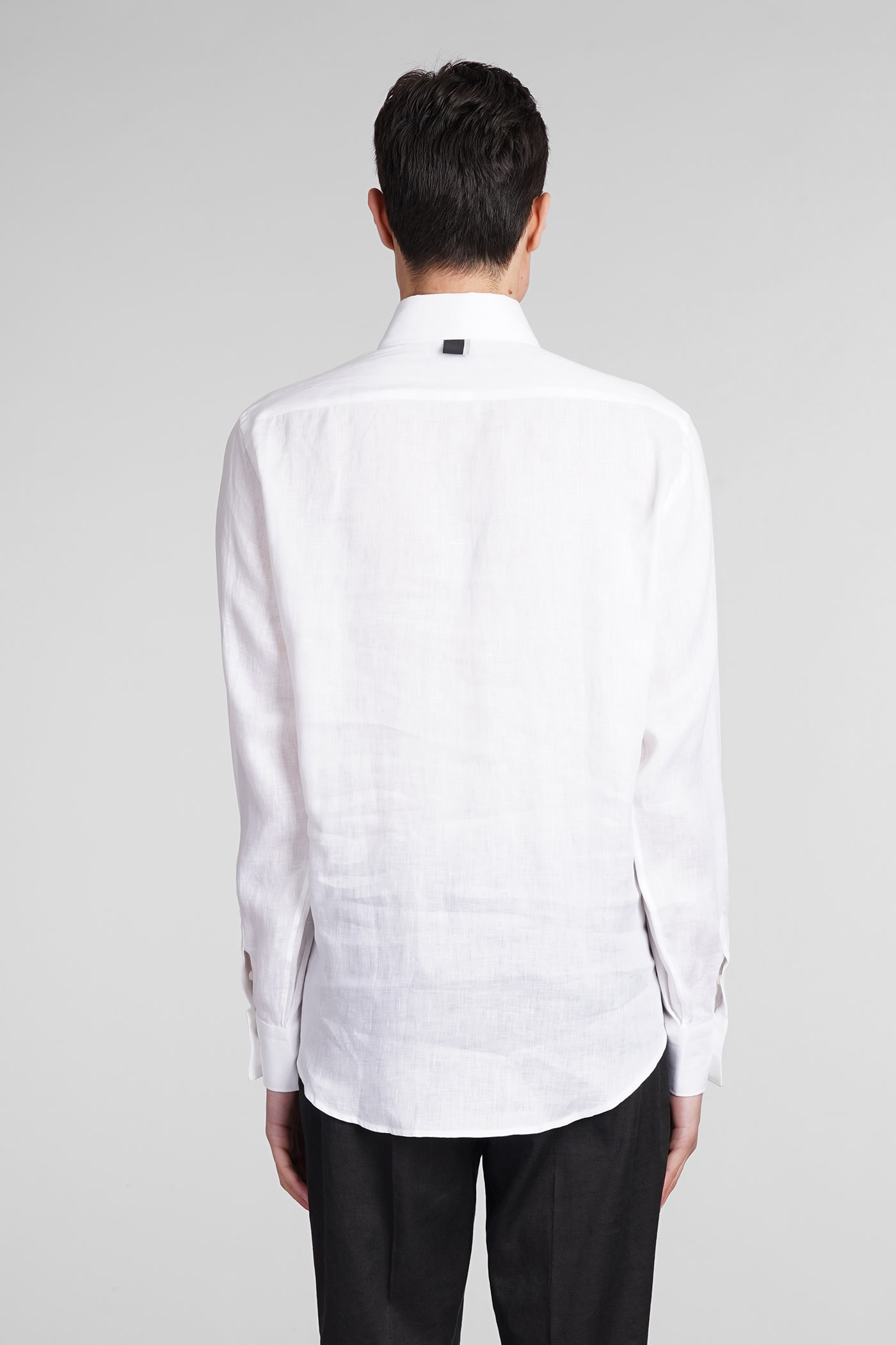 Shop Low Brand Shirt S141 Shirt In White Linen