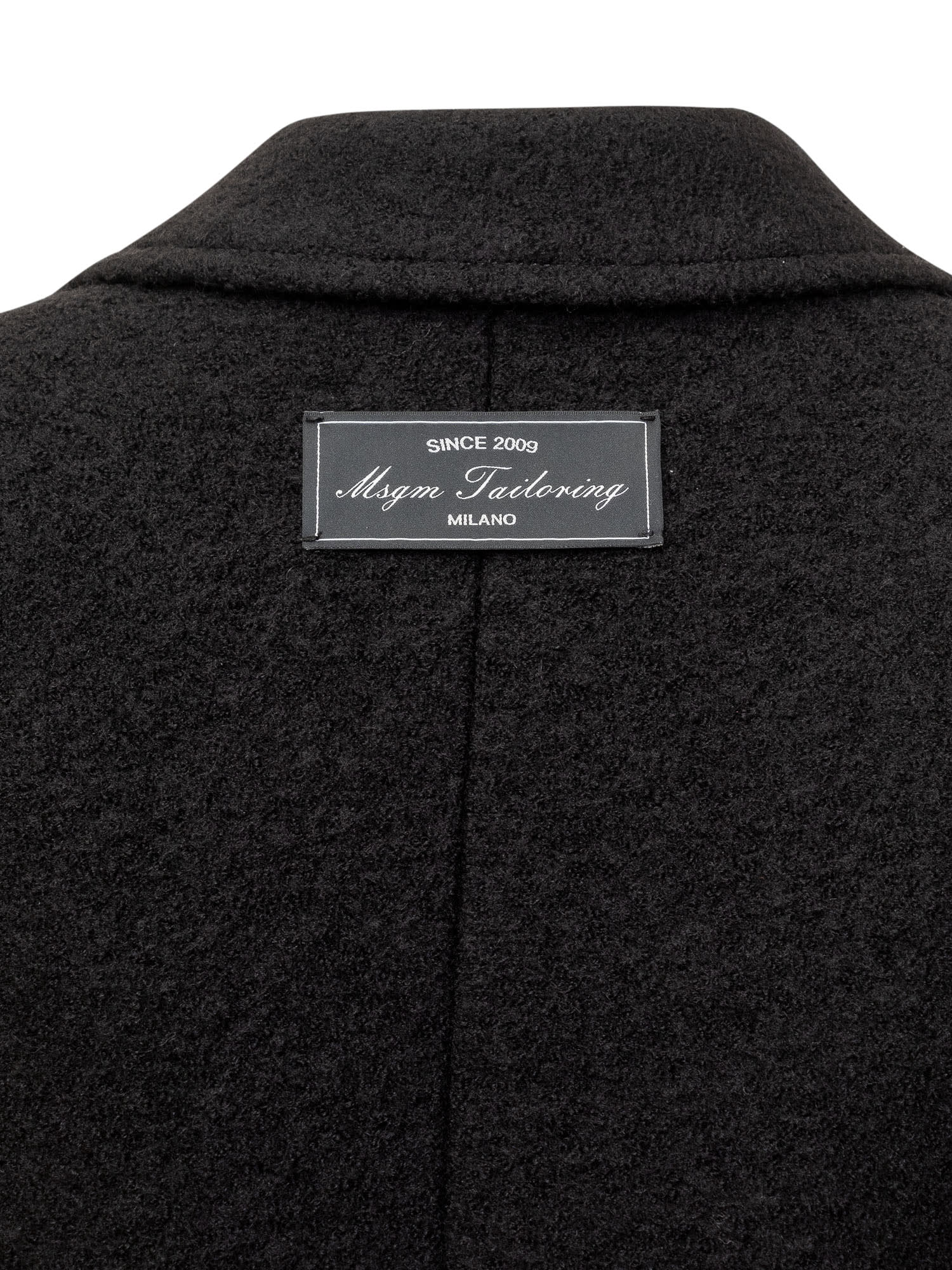 Shop Msgm Virgin Wool Coat In Black