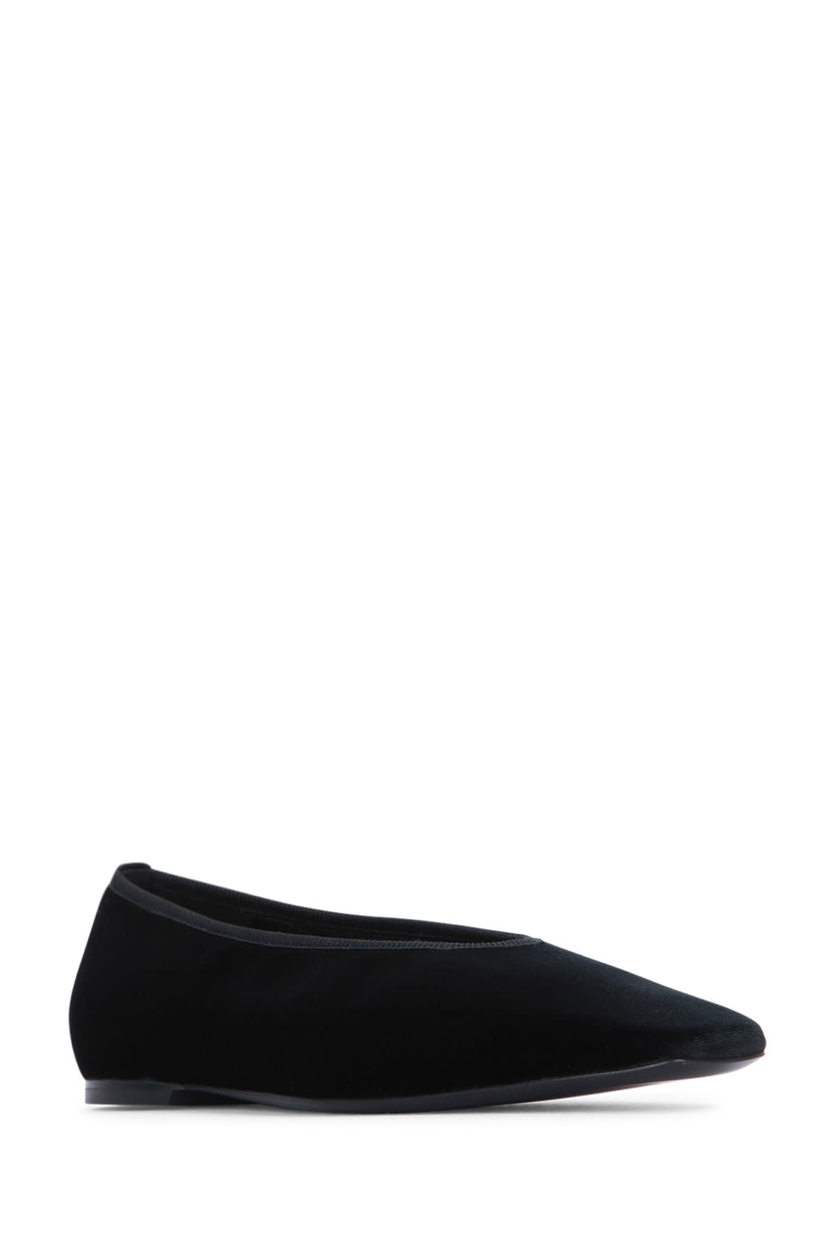 Totême Toteme Minimalist Velvet Ballerinas Shoes In Black