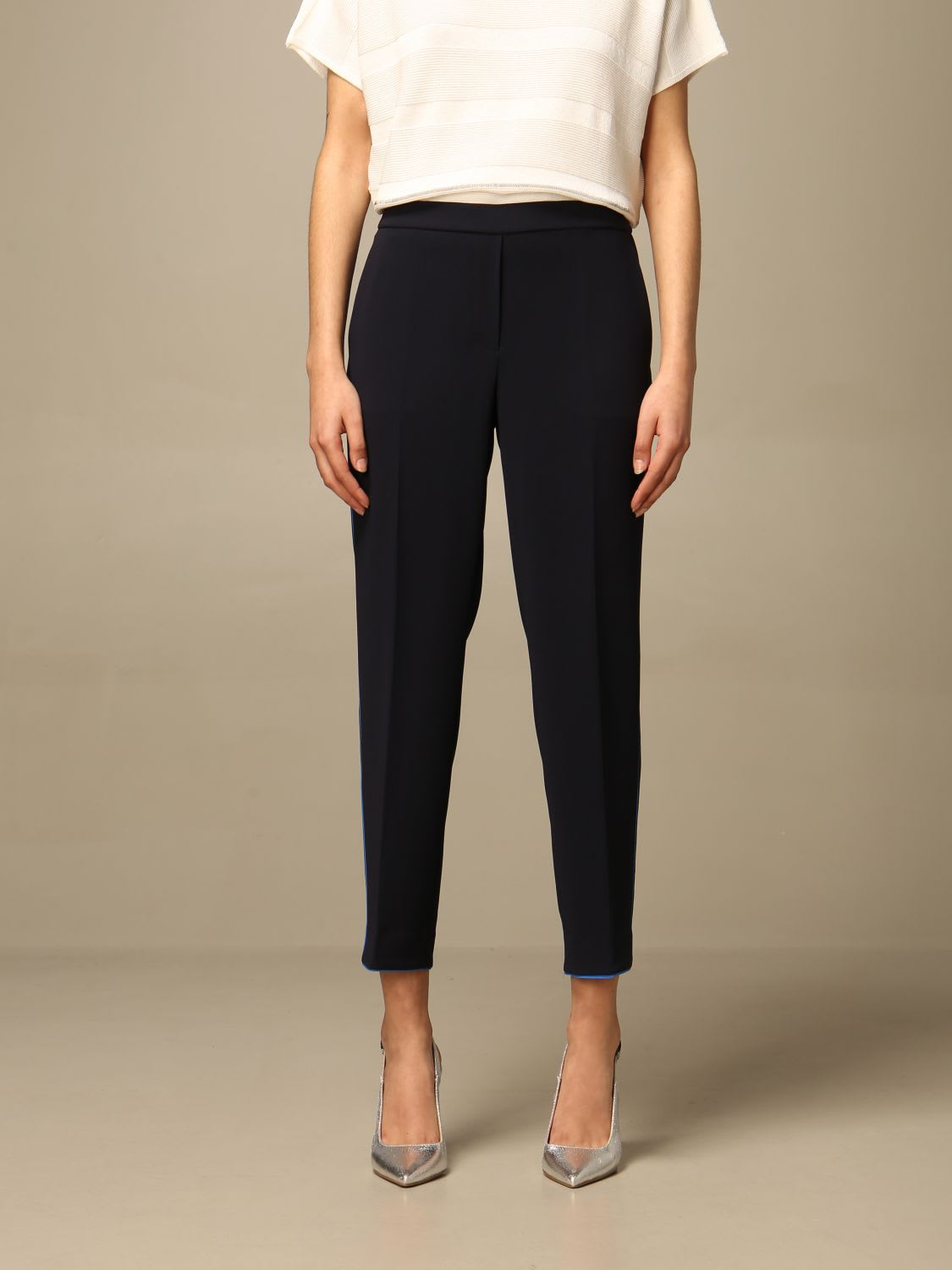 THEORY TROUSERS WITH CONTRASTING PROFILES,K1109208 G8E