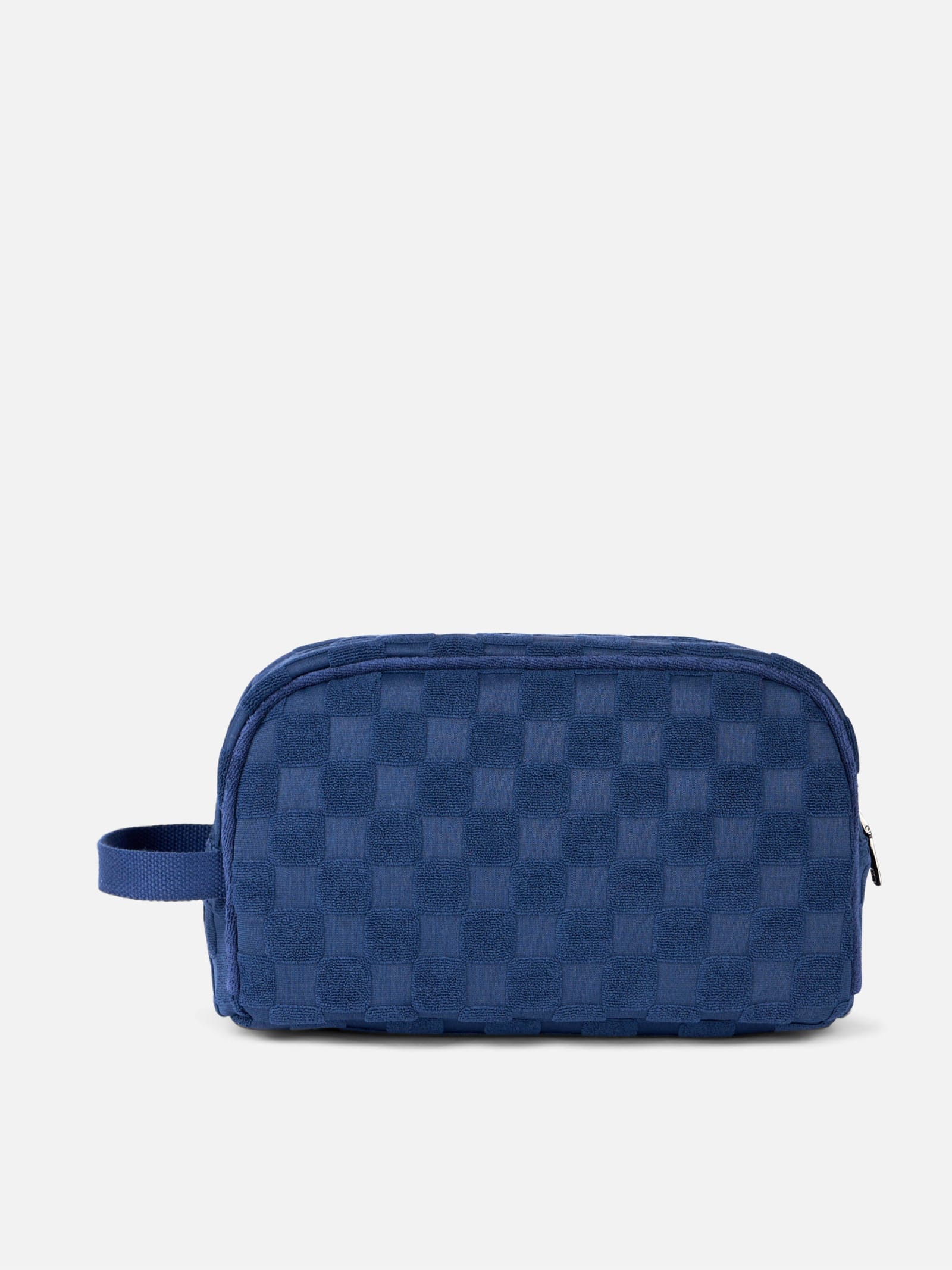 Mc2 Saint Barth Blue Terry Embossed Beauty Case In Blue