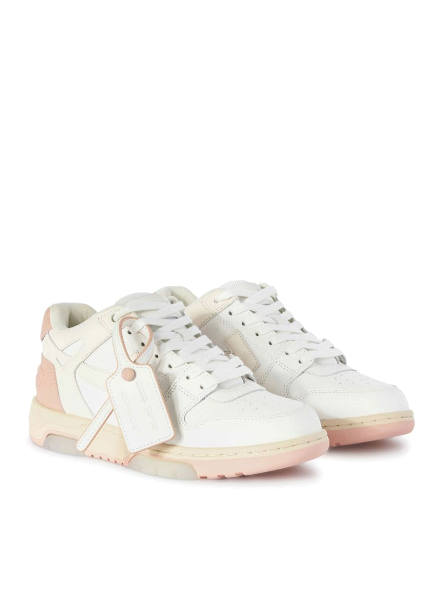 Shop Off-white Out Of Office Calf Leather In White Pink