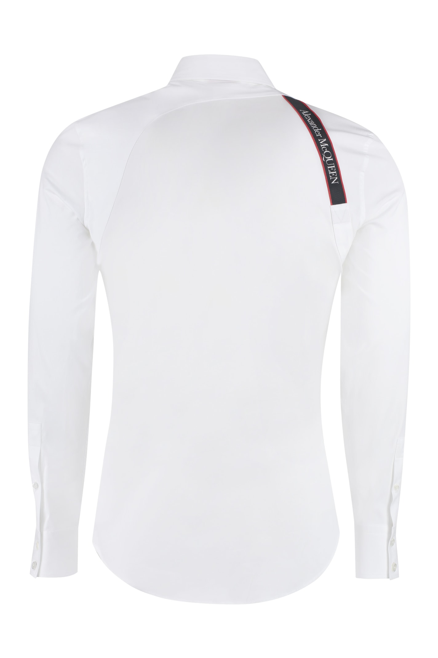 Shop Alexander Mcqueen Shirt With Harness Signature In White