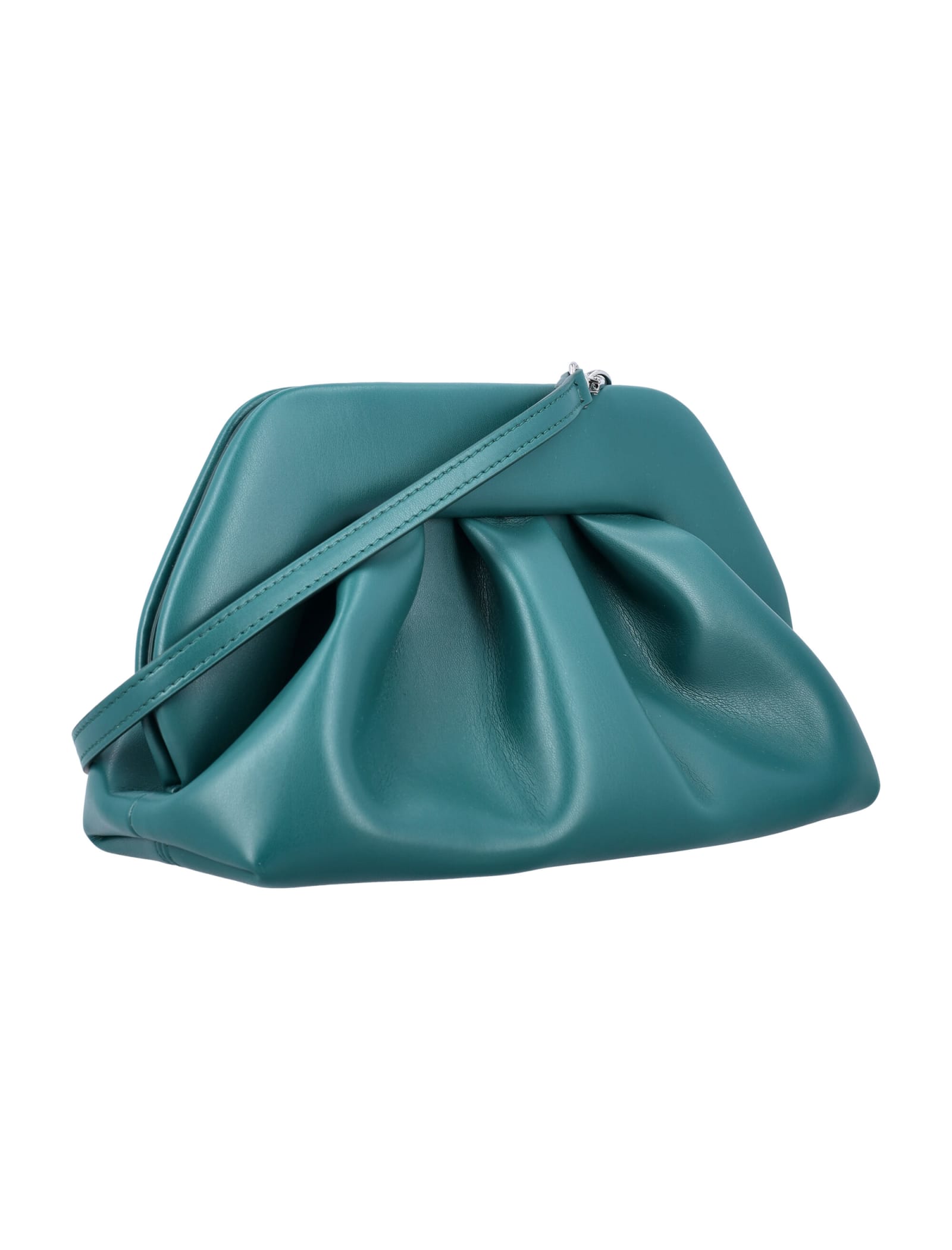 Shop Themoirè Tia Vegan Fabric Clutch In Eden Green