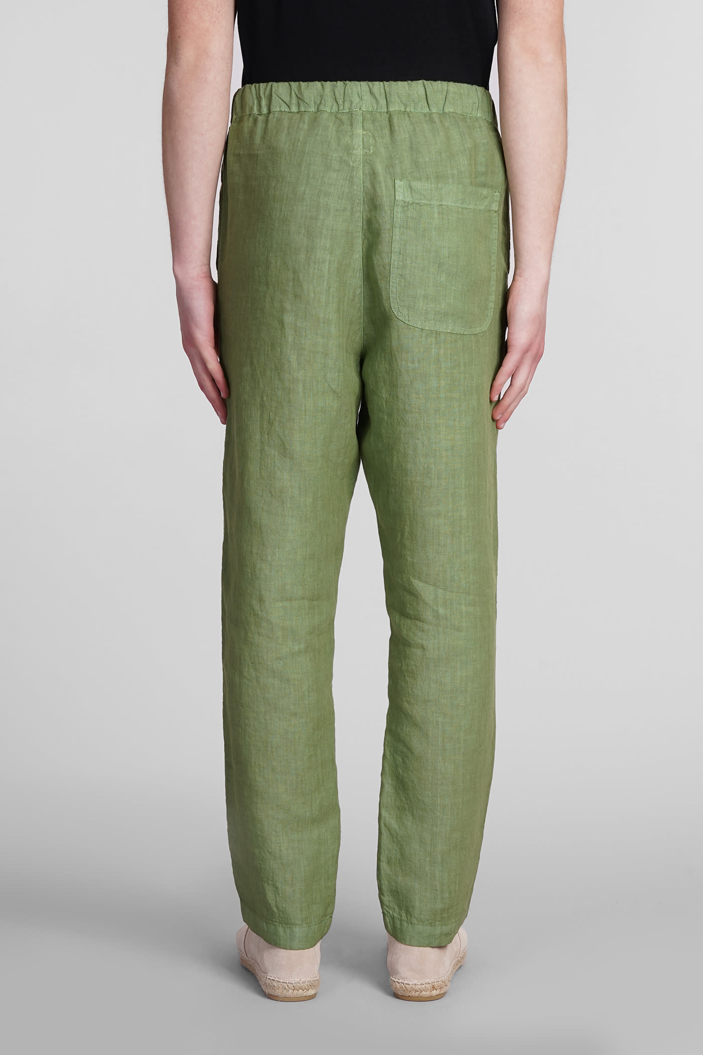 Shop 120% Lino Pants In Green Linen