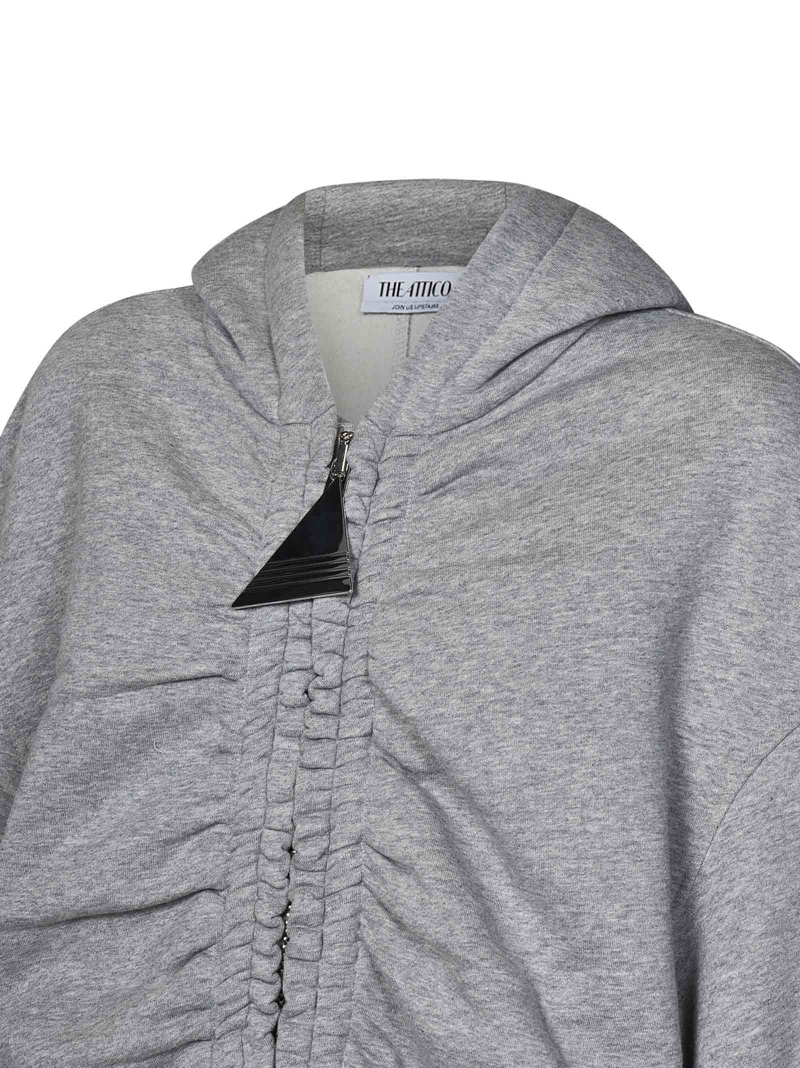 Shop Attico Sweatshirt In Grey