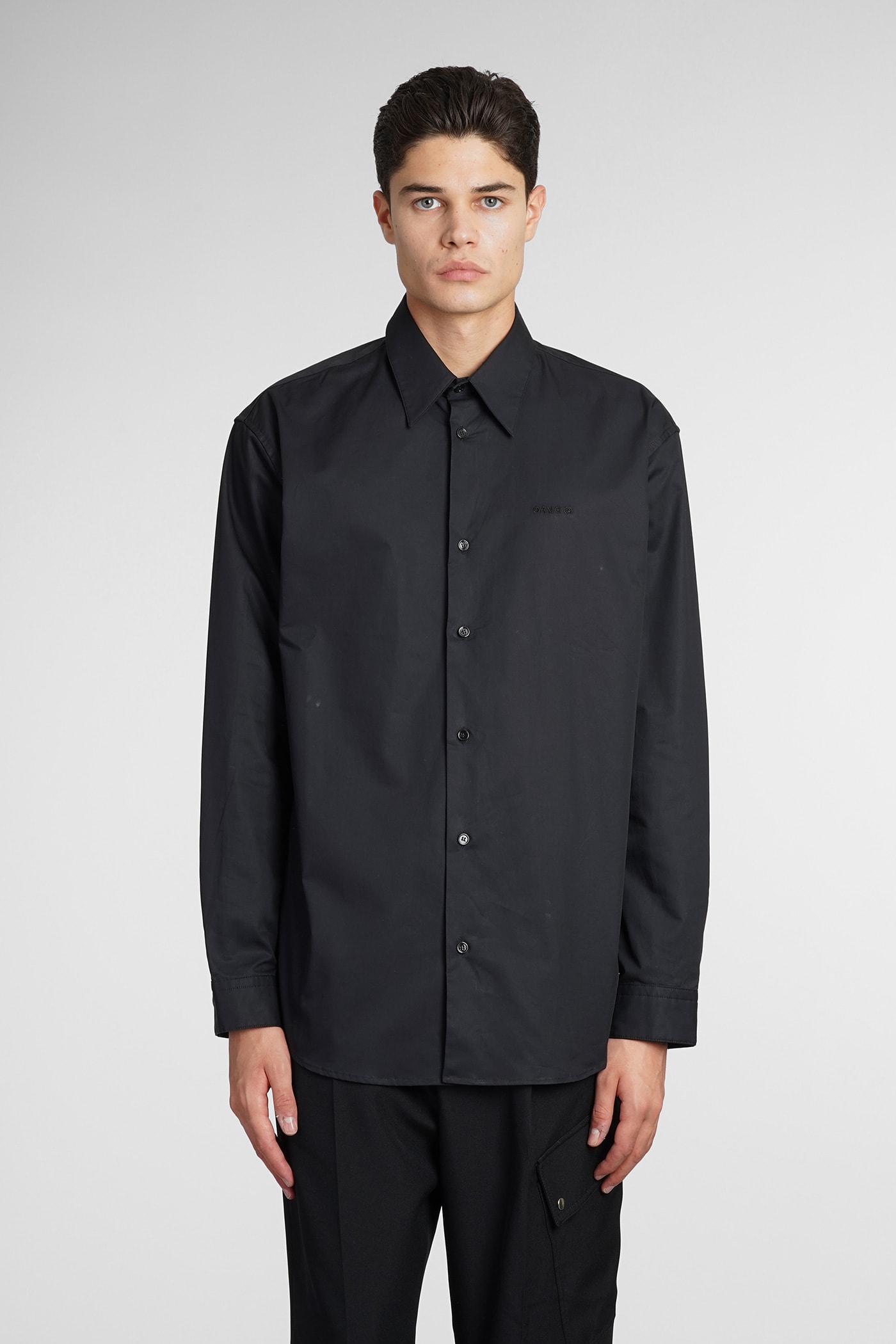 Oamc Mark Shirt Woven Shirt In Black Cotton