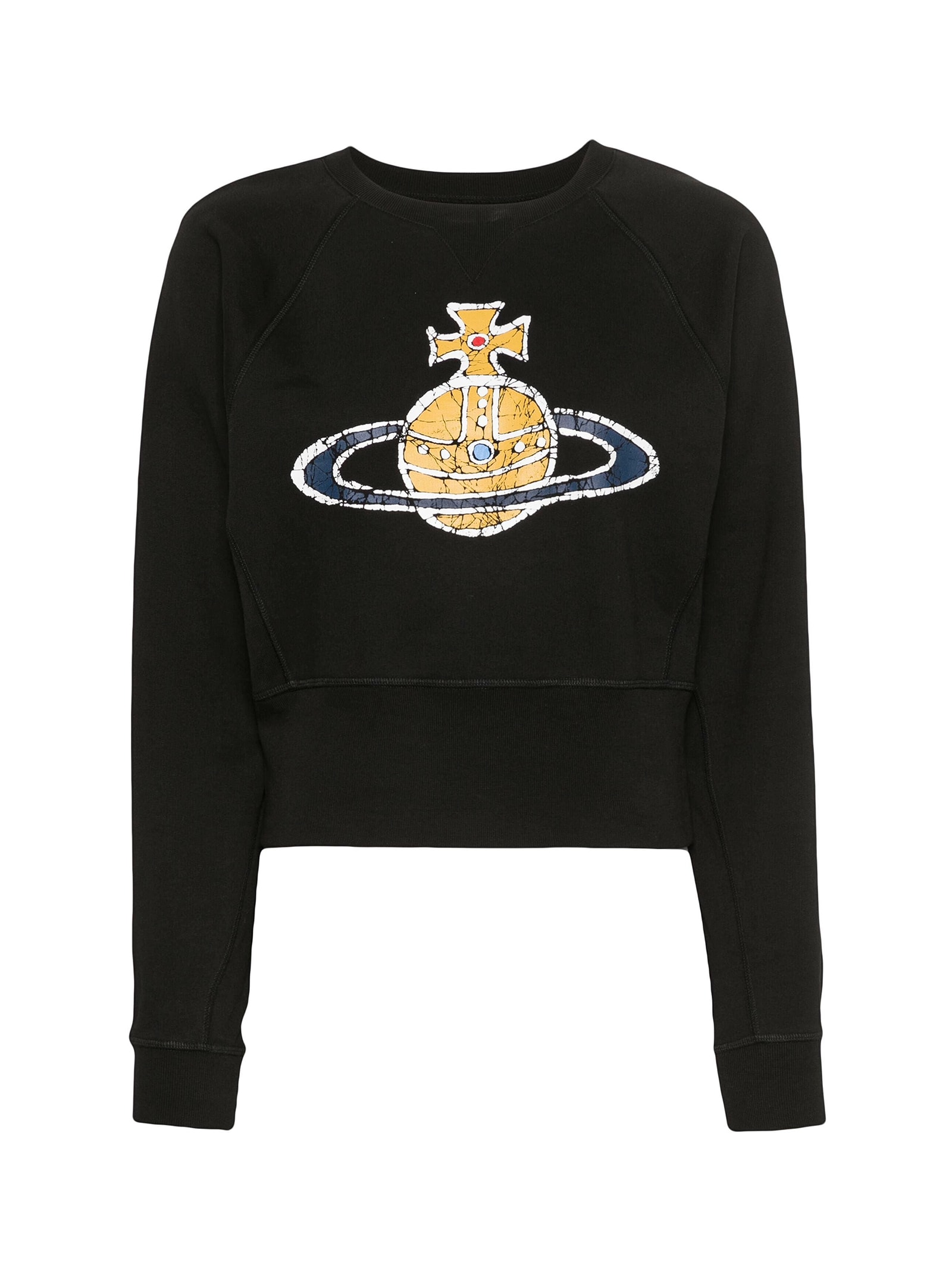 Shop Vivienne Westwood Black Crewneck Sweatshirt With Print