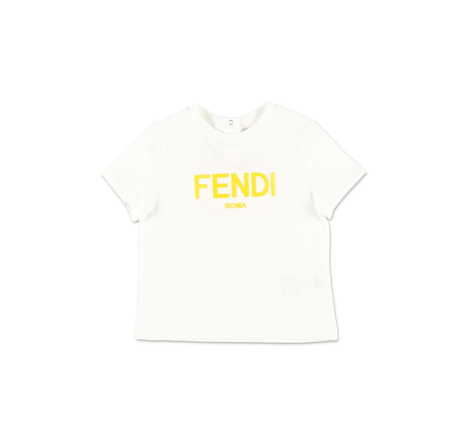 FENDI FENDI T-SHIRT BIANCA IN JERSEY DI COTONE BABY BOY