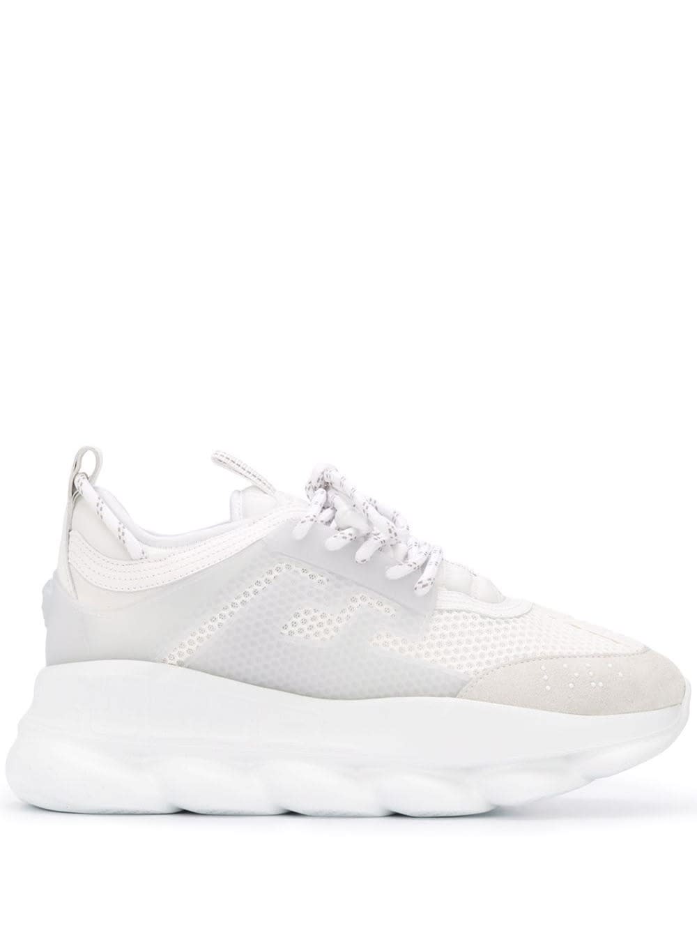 Versace White Chain Reaction Sneakers