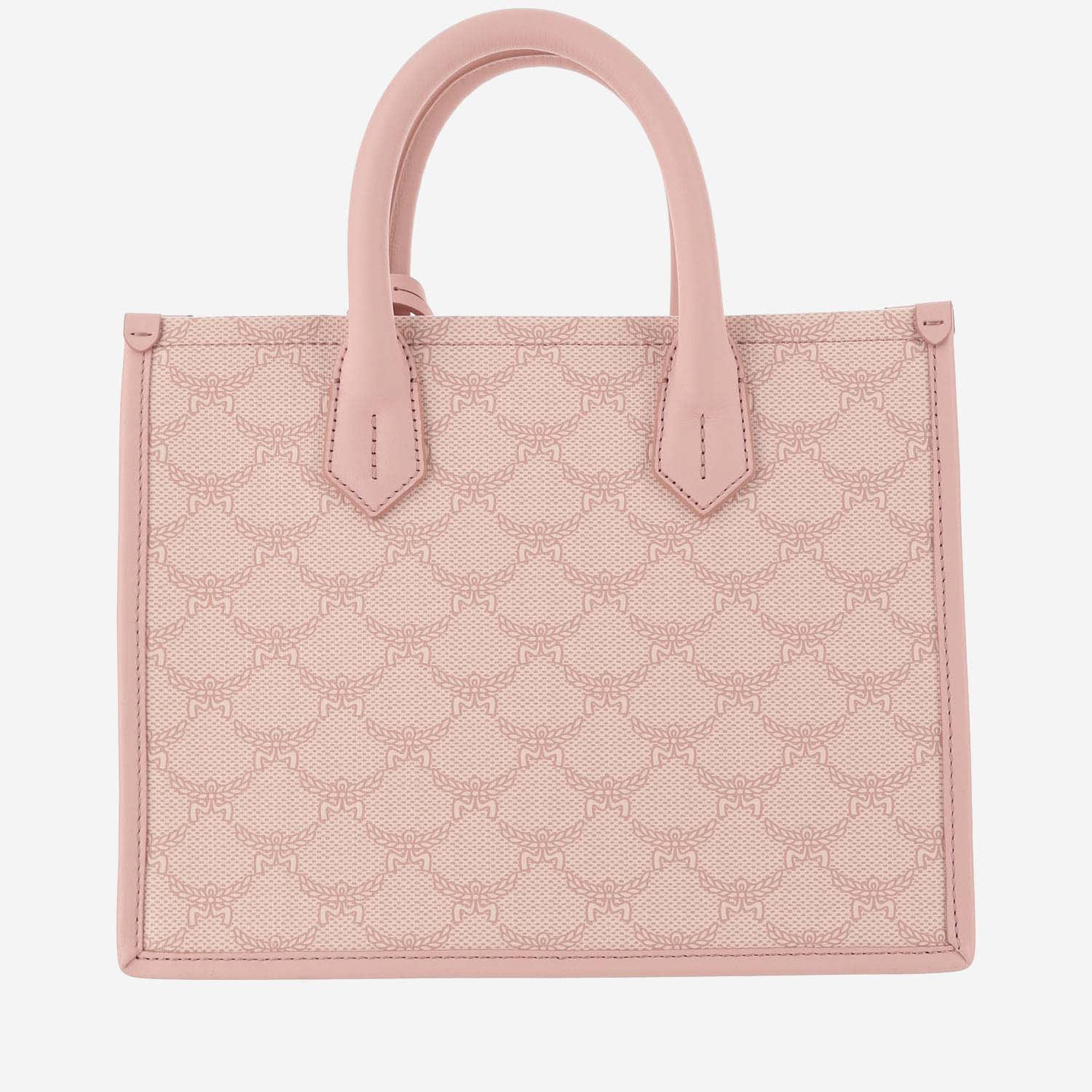 Shop Mcm Himmel Laureto Tote Bag In Cotton Canvas In Pink