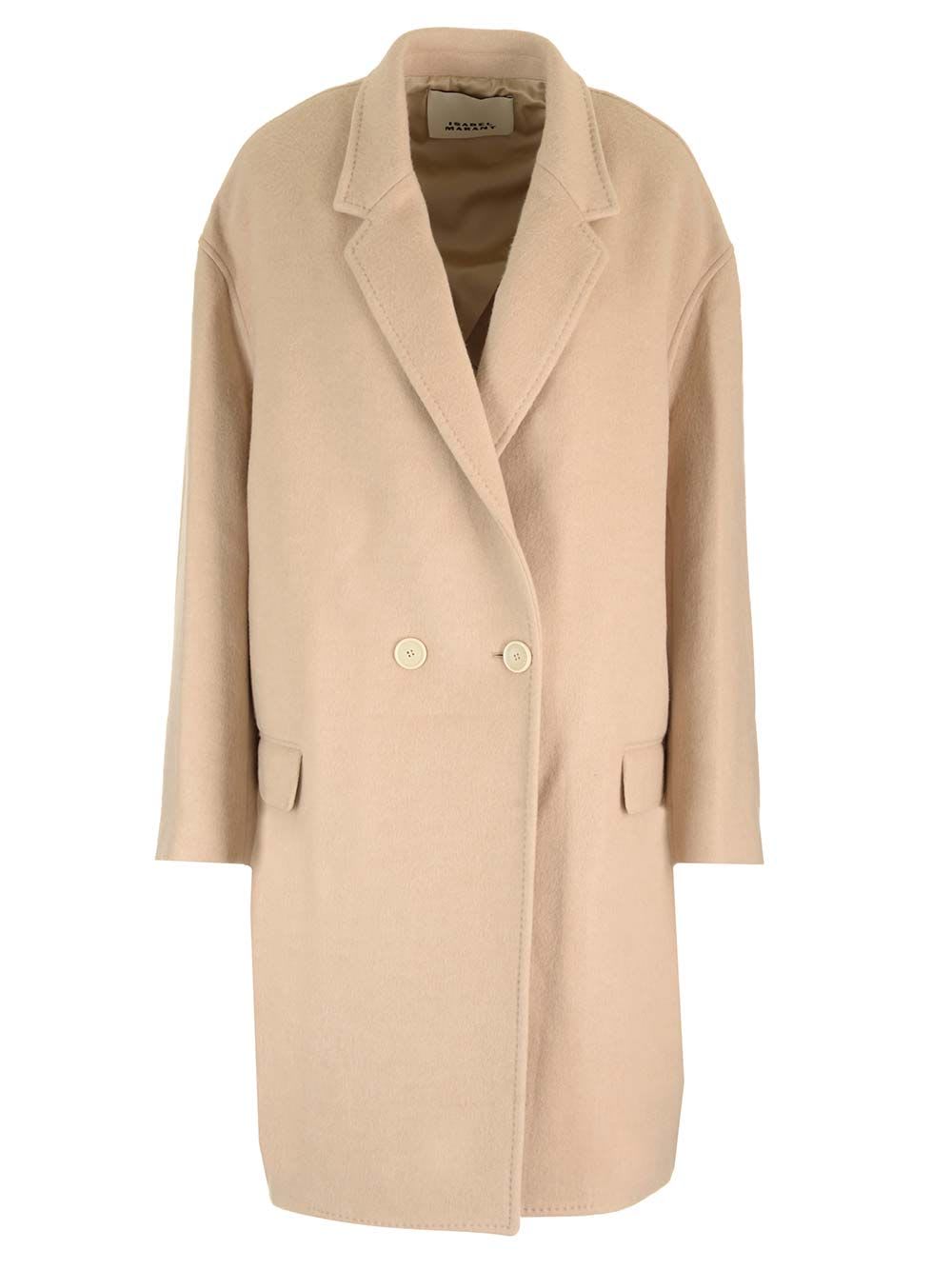 Shop Isabel Marant Efegozi 3/4 Length Coat In Beige