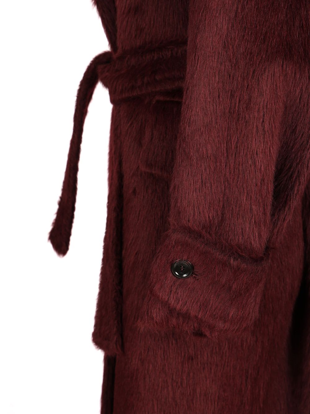 Max Mara Long Coat In Alpaca And Wool In Brown