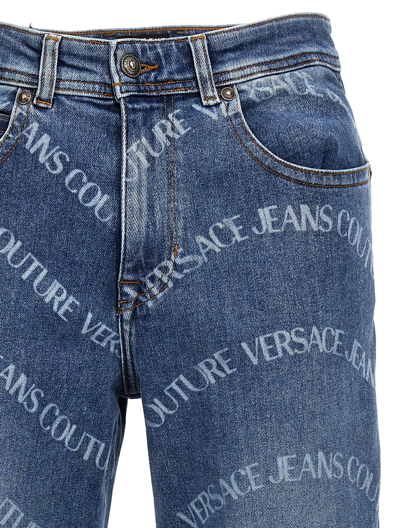 VERSACE JEANS COUTURE LOGO PRINT JEANS 