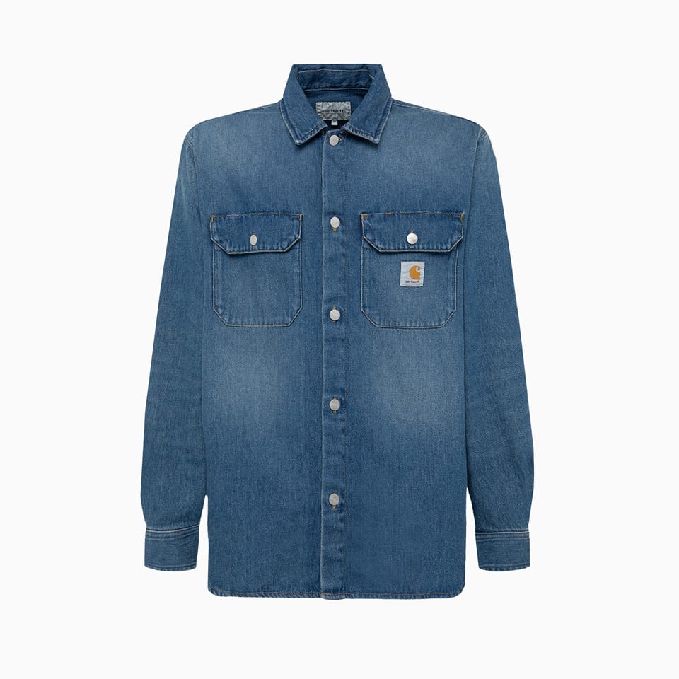 Carhartt Wip Harvey Shirt In Blue