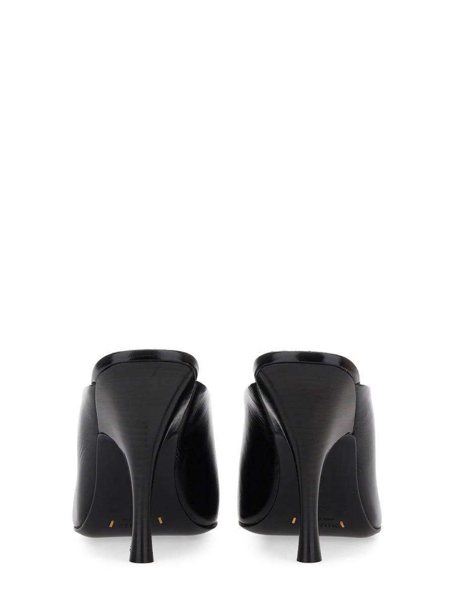 Khaite Colt 100 Leather Mules In Black