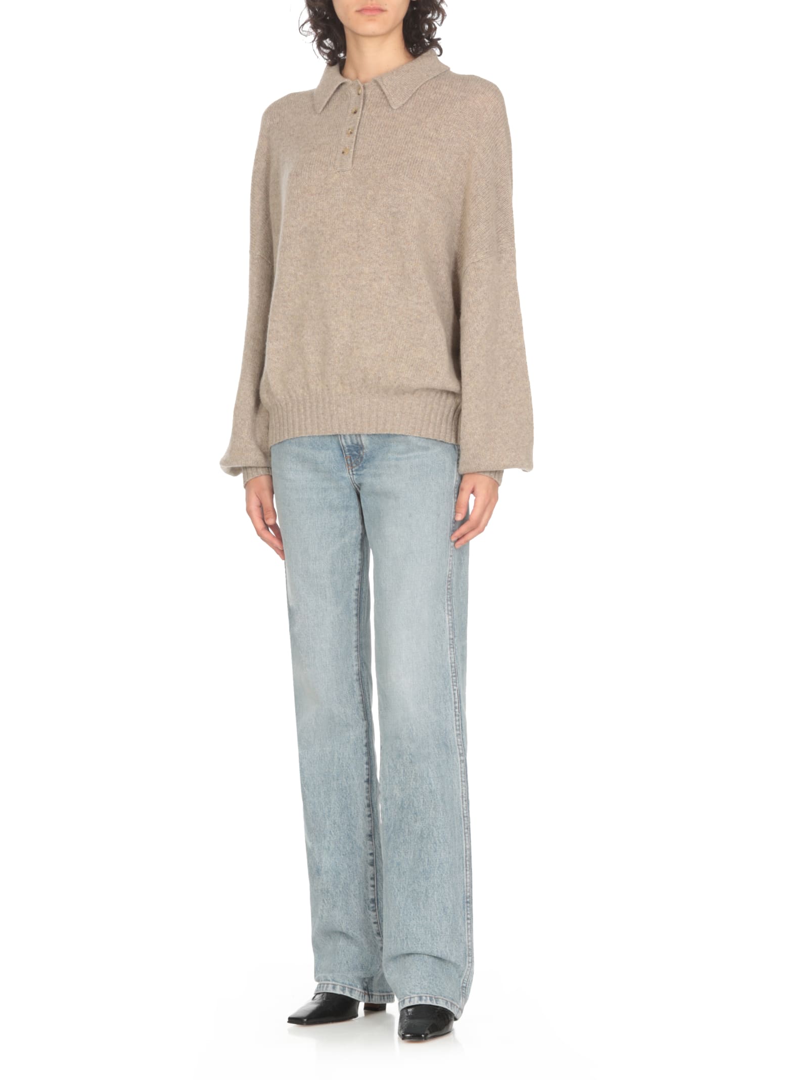 Shop Khaite Rene Sweater In Beige