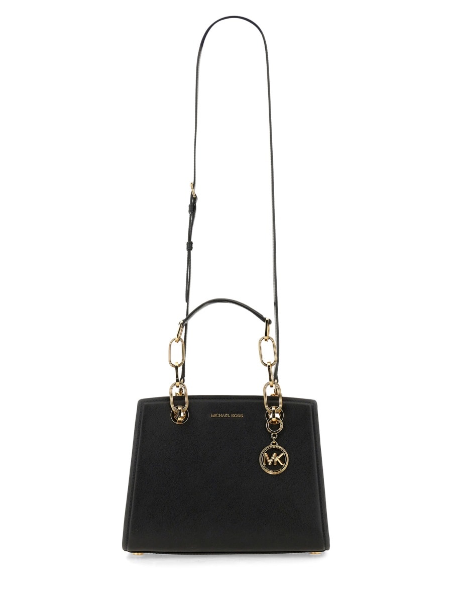 Shop Michael Kors Bag Cynthia In Black