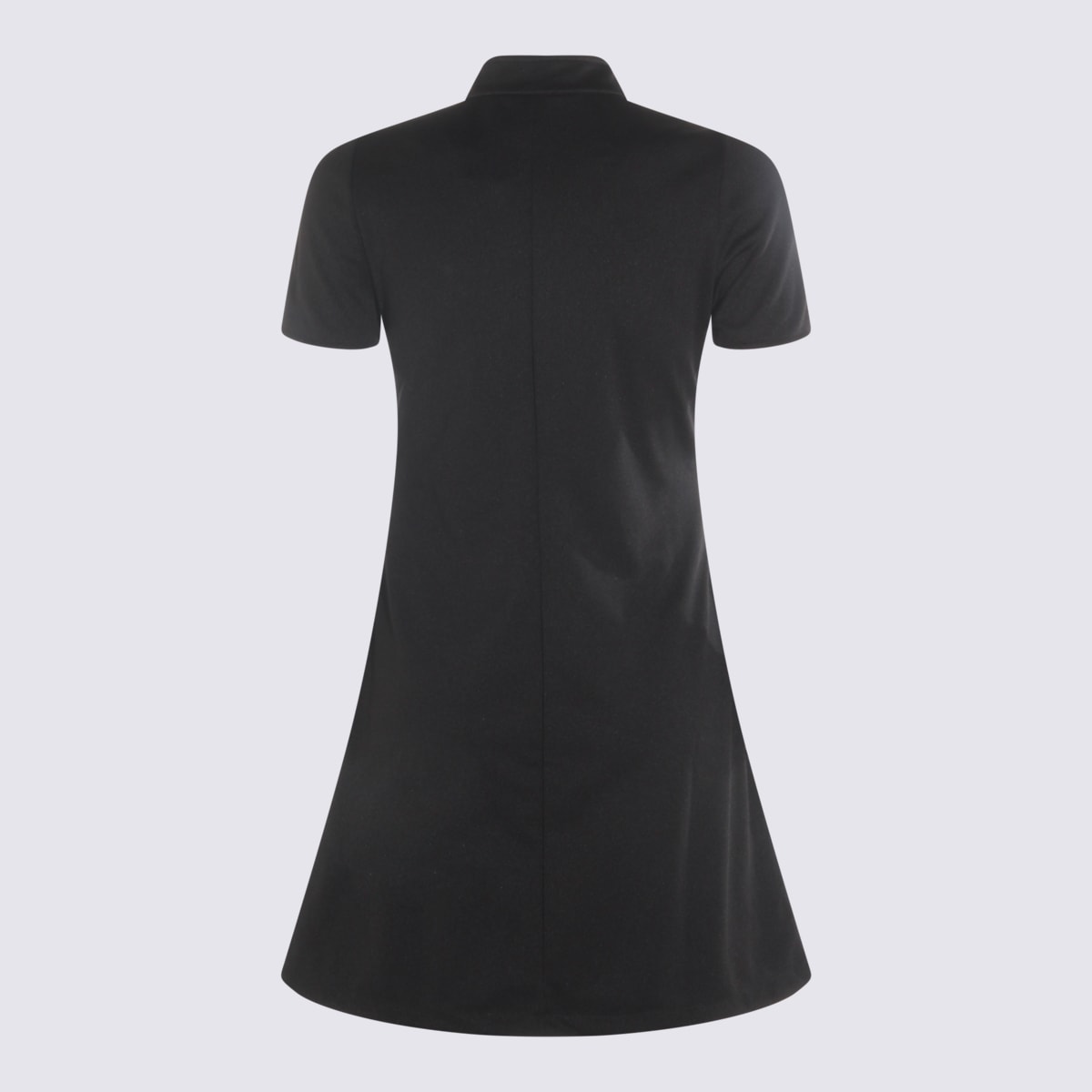 Courrèges Zip-front Short-sleeve Dress In Black