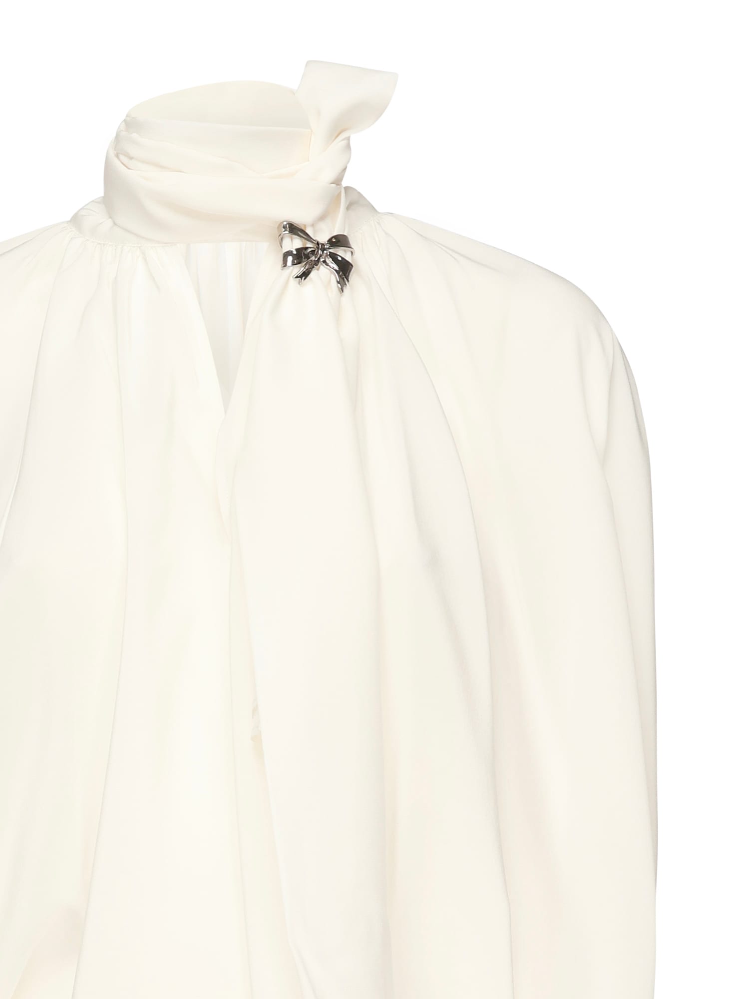 Max Mara Loose-fit Pure Silk Blouse In White