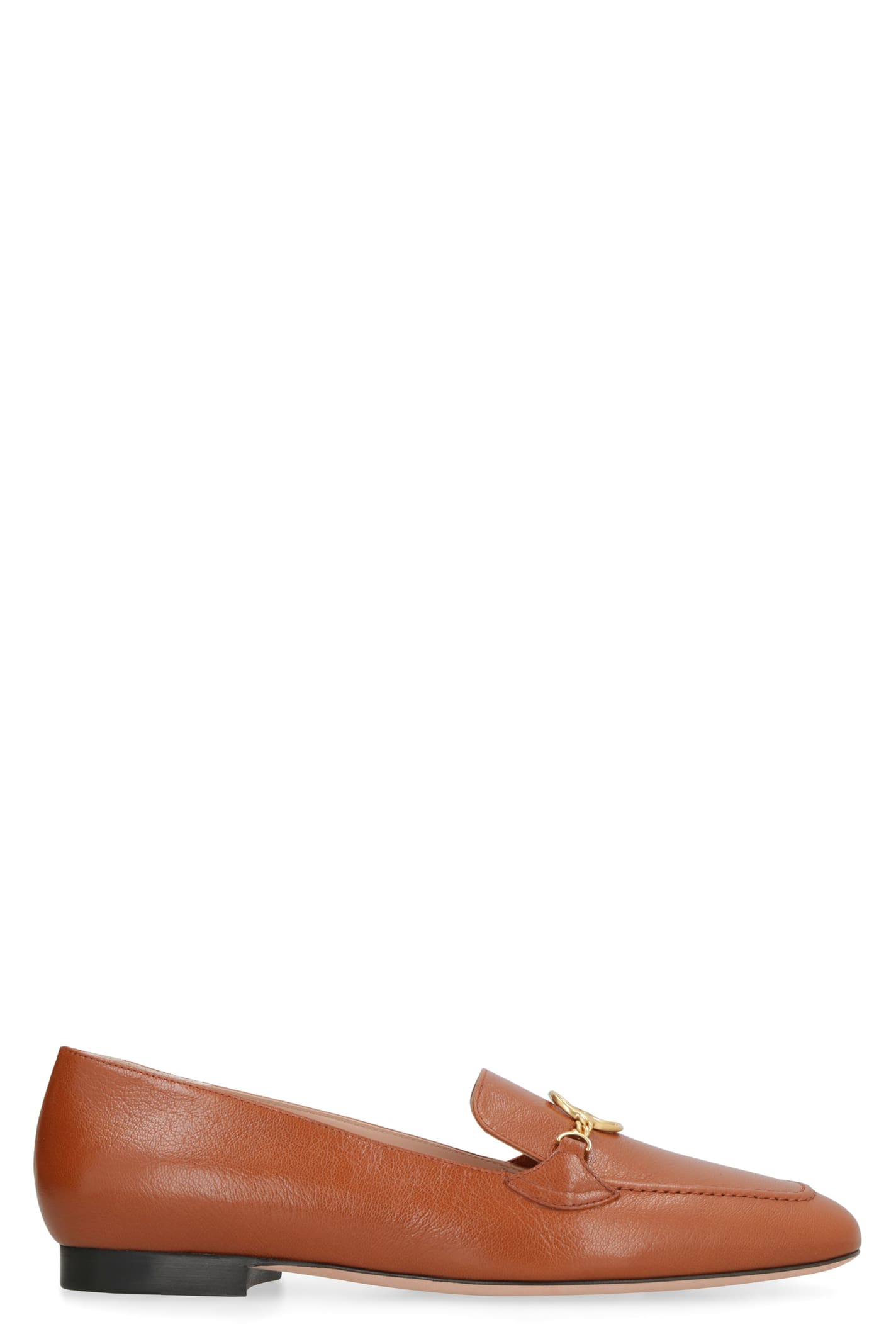 Shop Bally Obrien Leather Loafers In Brown