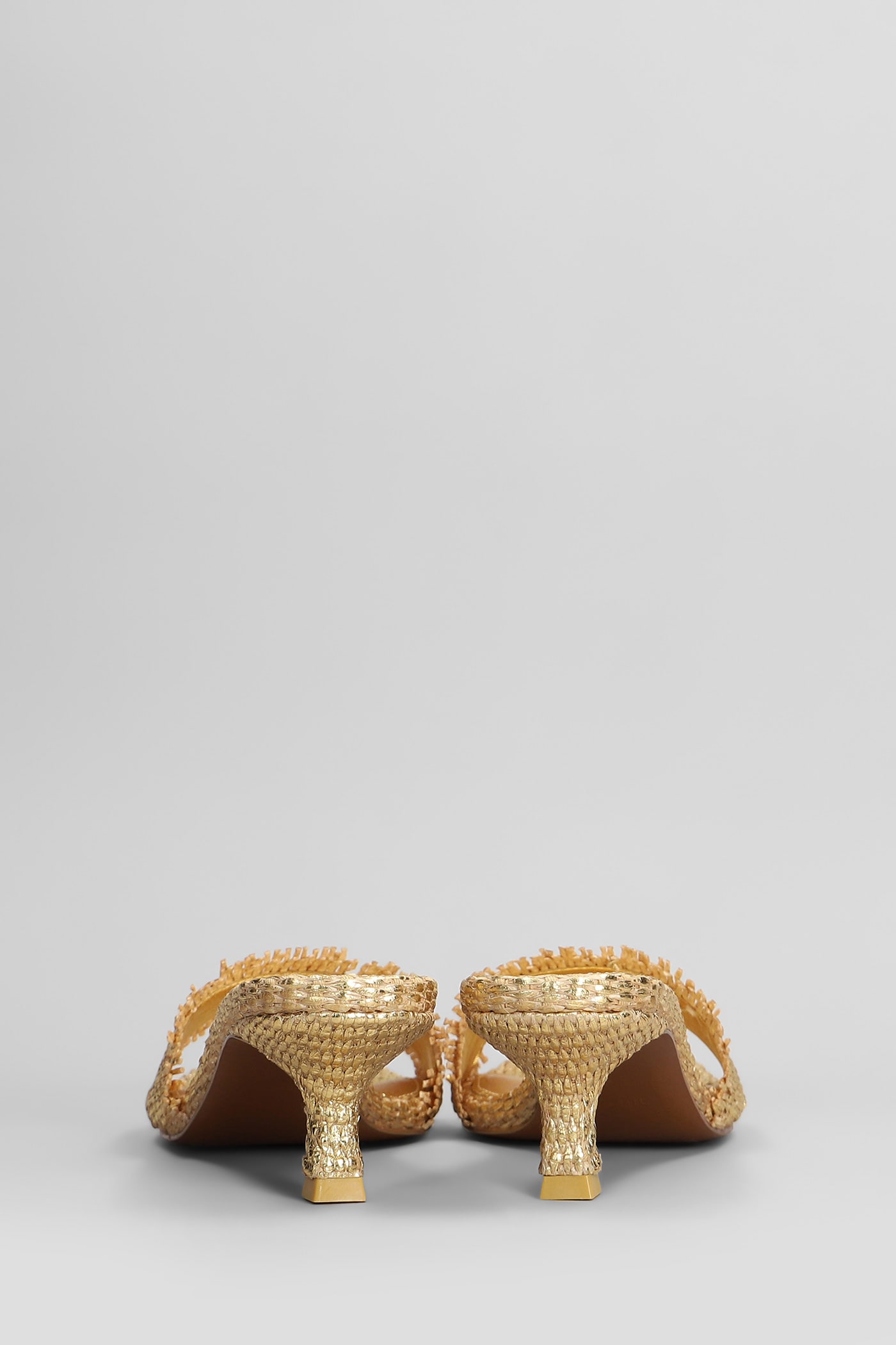 Shop Cult Gaia Ada Sandals In Gold Polyuretan