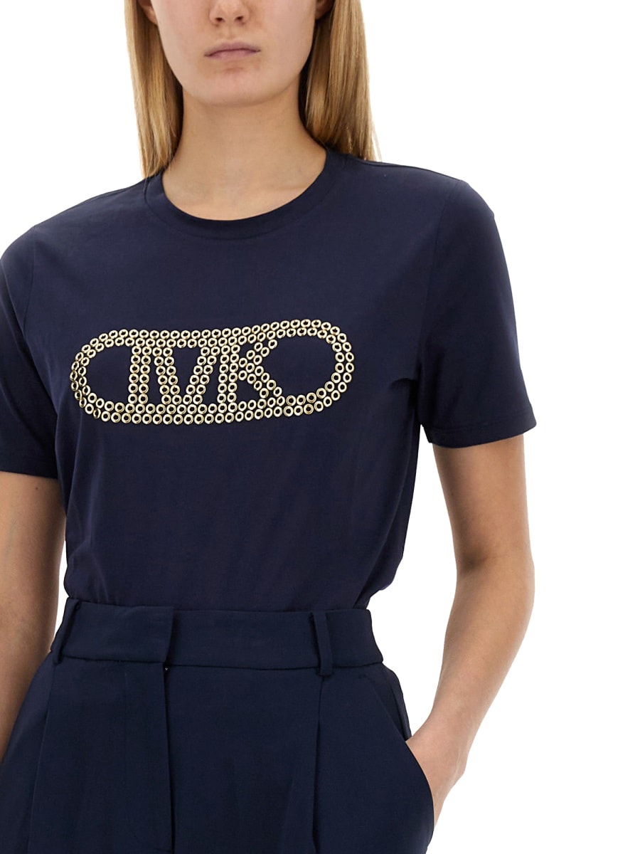 Shop Michael Kors T-shirt With Logo In Blue