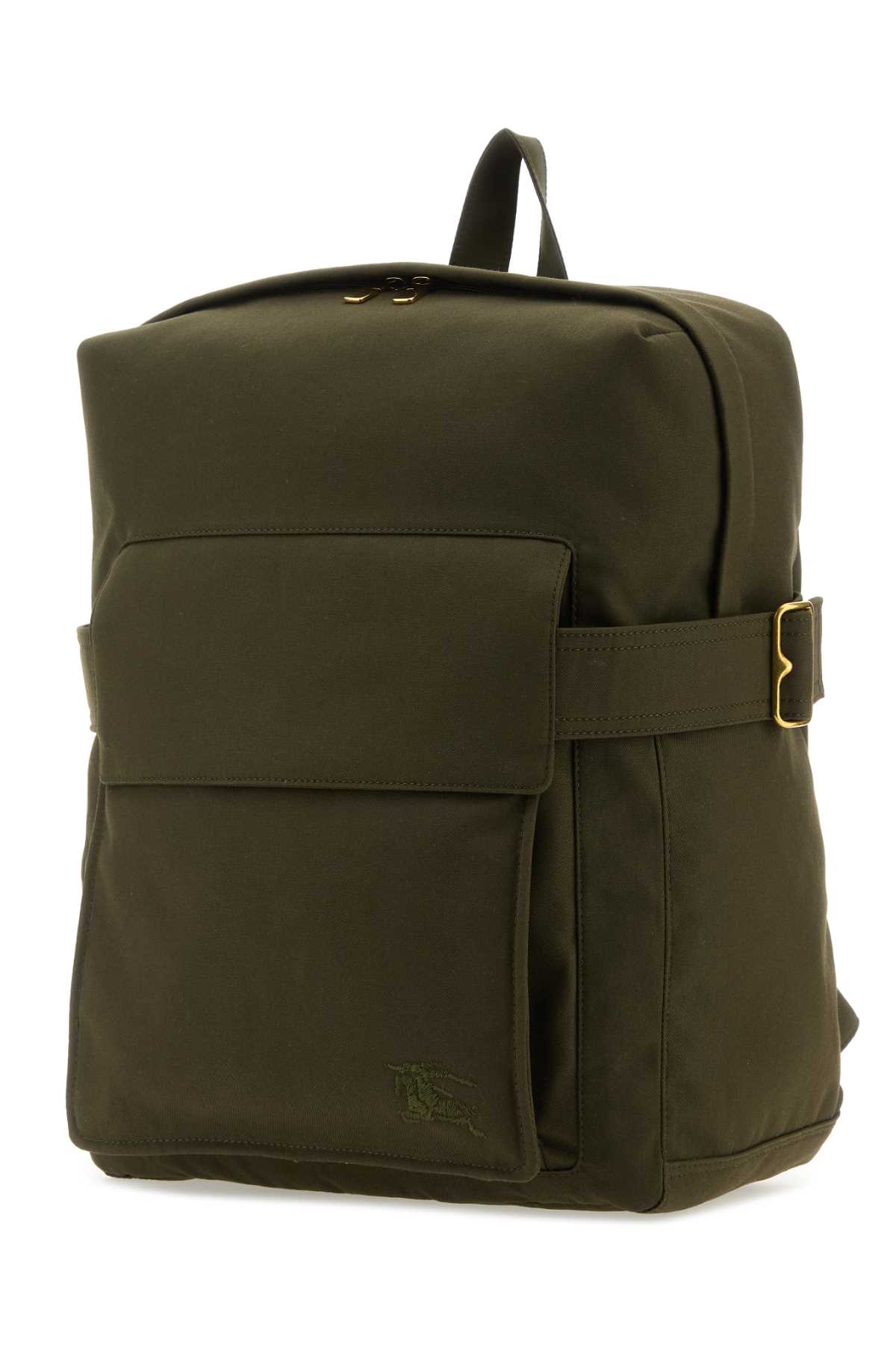 Shop Burberry Army Green Polyester Blend Trench Backpack In Military