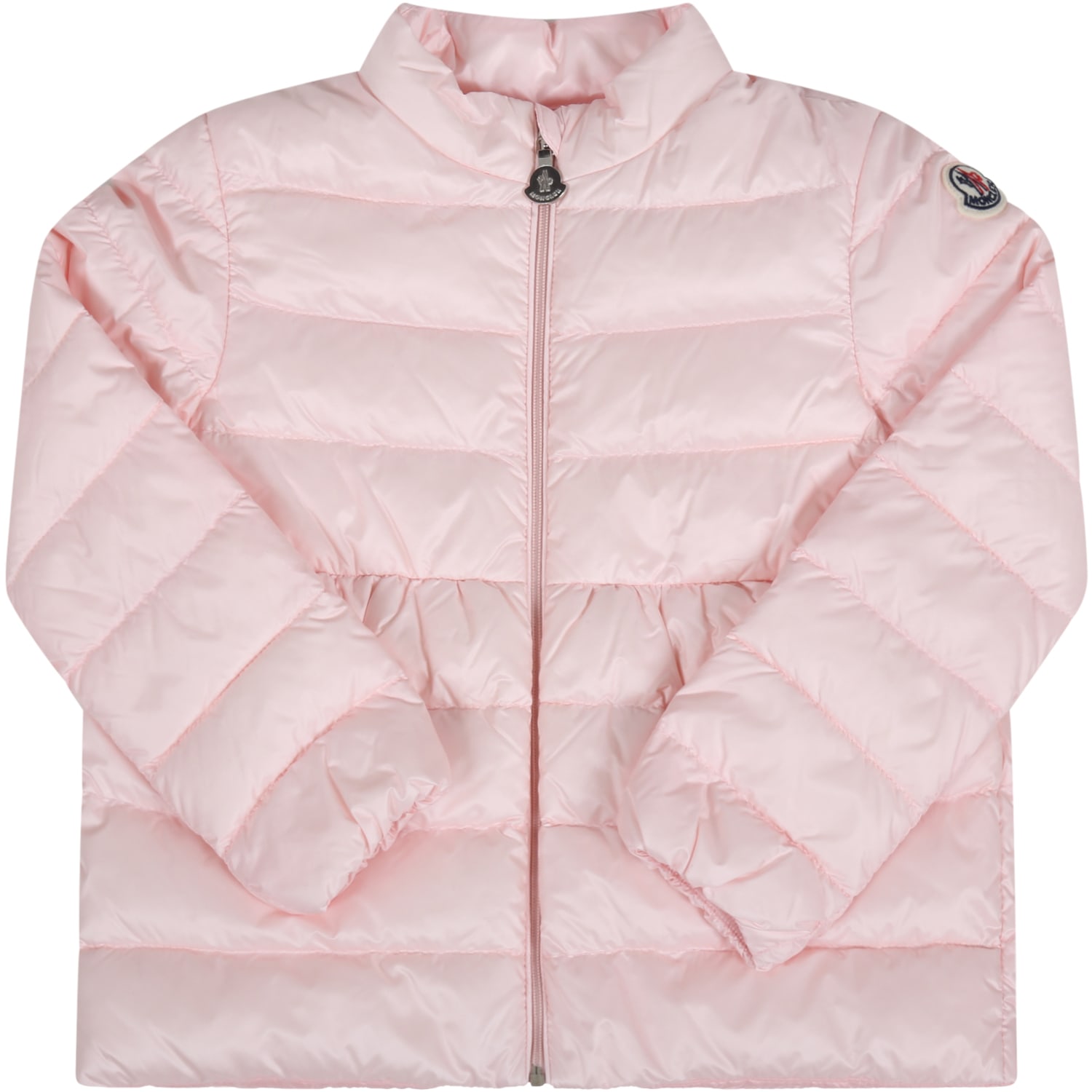 Moncler Pink joelle Jacket For Babygirl With Logo