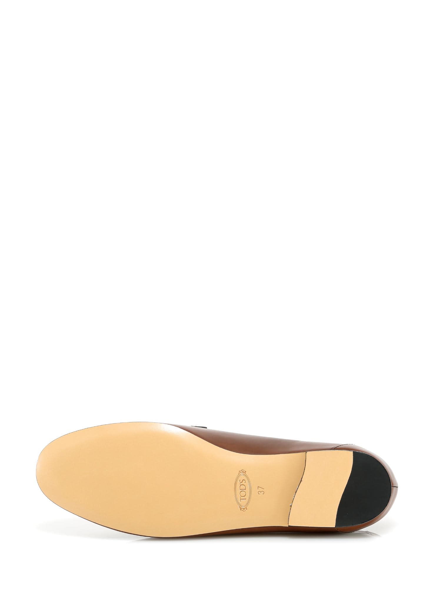 Shop Tod's Chain Link Loafer In Brown