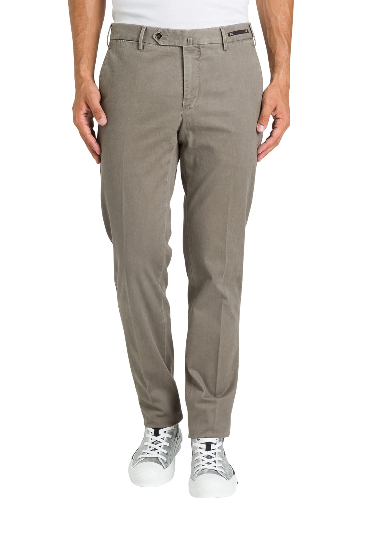 PT01 PT01 Super Slim Fit Trousers - Beige - 11063897 | italist