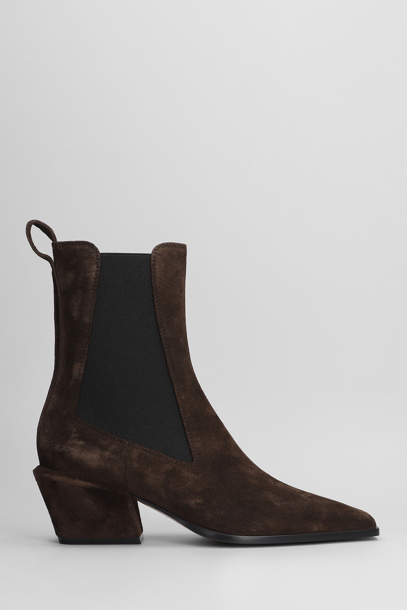 Bettina Anke Boot 50 Texan Ankle Boots In Brown Suede