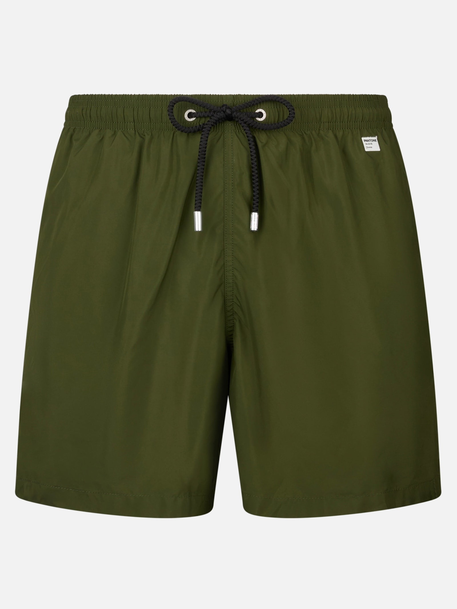 Shop Mc2 Saint Barth Man Lightweight Fabric Military Green Swim Shorts Lighting Pantone Pantone® Special Edition
